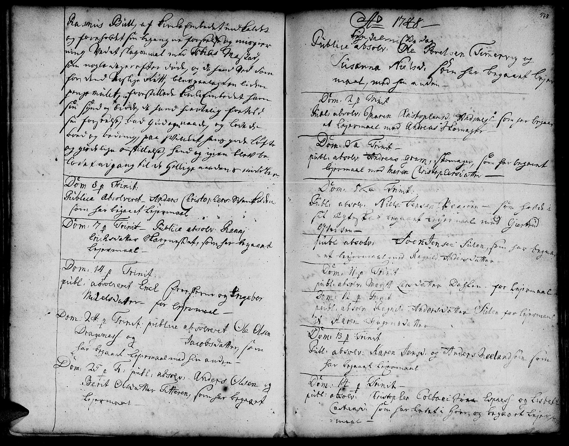 Ministerialprotokoller, klokkerbøker og fødselsregistre - Sør-Trøndelag, SAT/A-1456/634/L0525: Parish register (official) no. 634A01, 1736-1775, p. 178