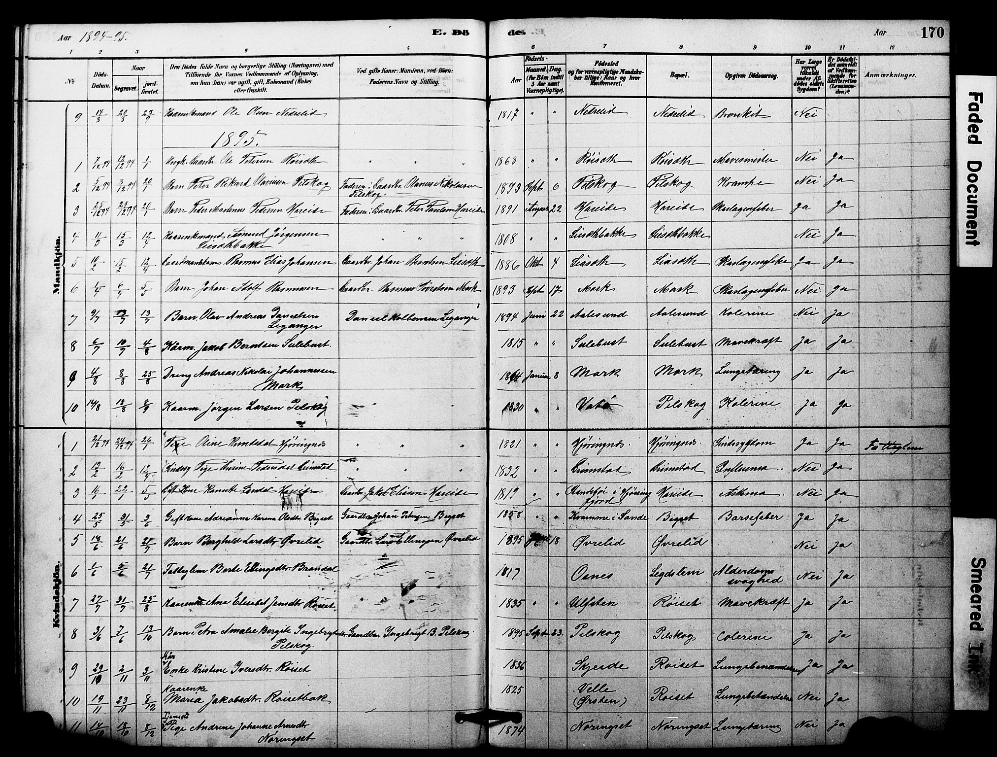 Ministerialprotokoller, klokkerbøker og fødselsregistre - Møre og Romsdal, SAT/A-1454/510/L0122: Parish register (official) no. 510A02, 1878-1897, p. 170