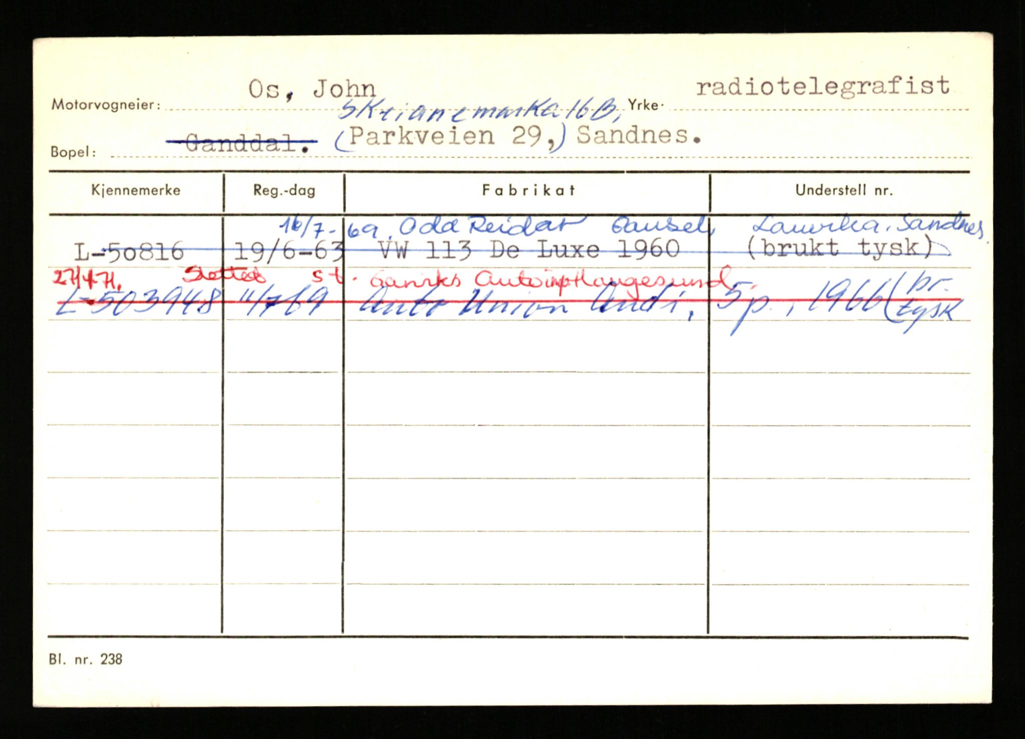 Stavanger trafikkstasjon, SAST/A-101942/0/H/L0029: Omdal - Polaris, 1930-1971, p. 809