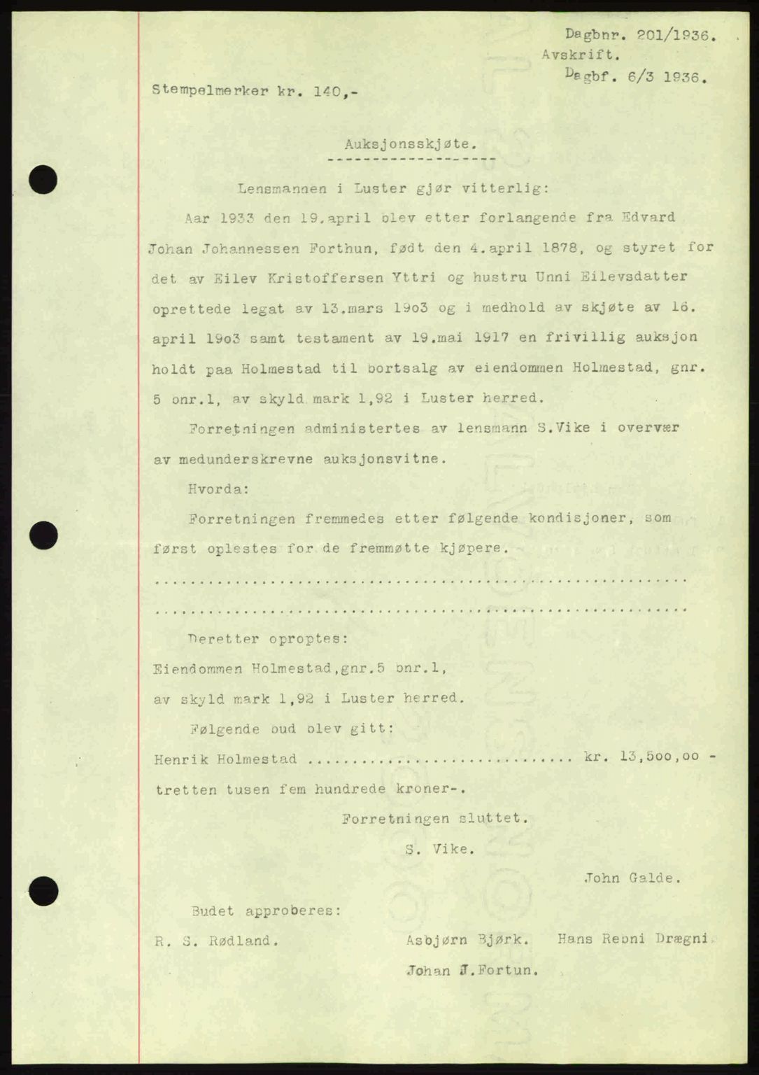 Indre Sogn tingrett, SAB/A-3301/1/G/Gb/Gba/L0030: Mortgage book no. 30, 1935-1937, Deed date: 06.03.1936