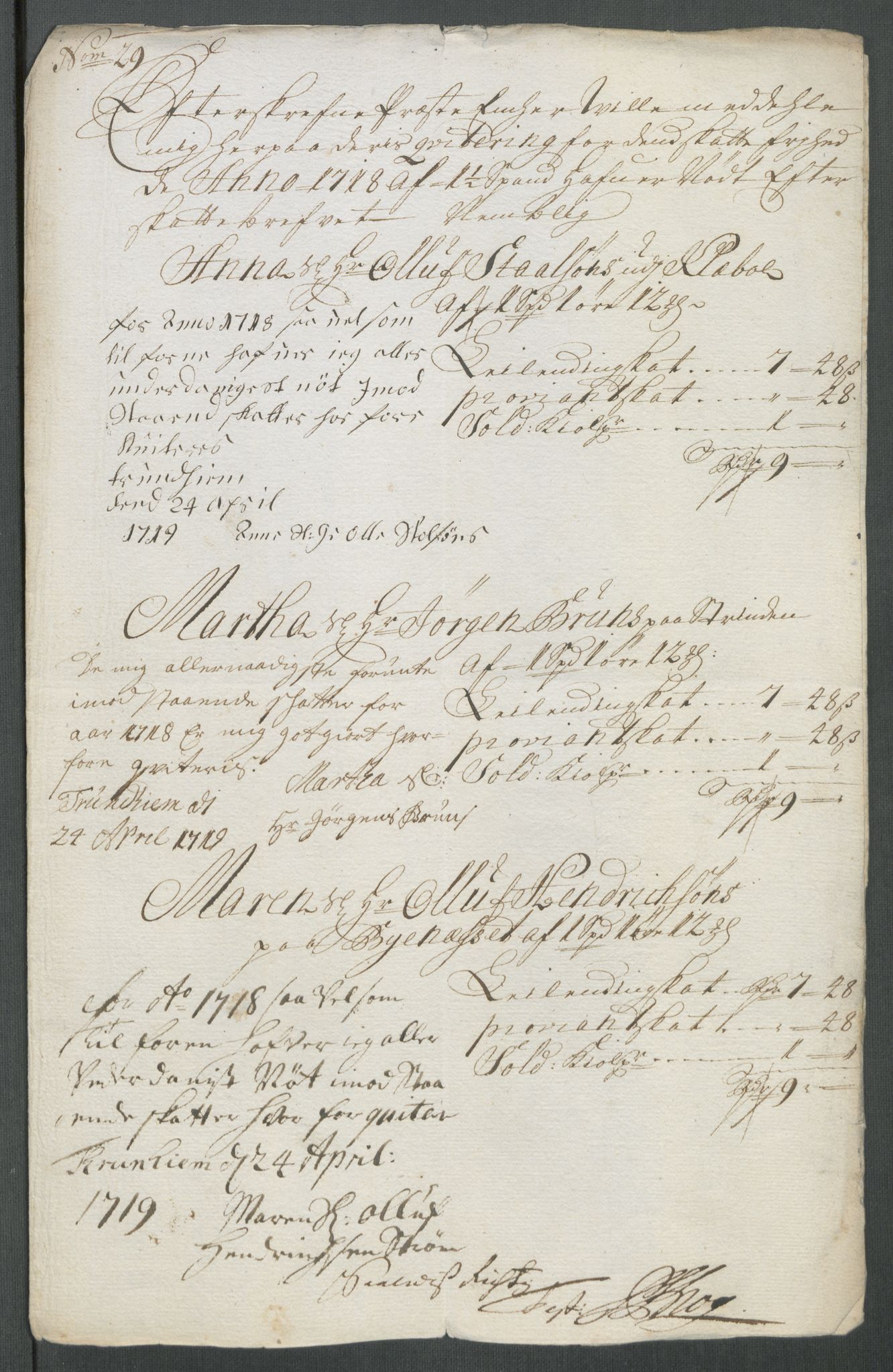 Rentekammeret inntil 1814, Reviderte regnskaper, Fogderegnskap, RA/EA-4092/R61/L4116: Fogderegnskap Strinda og Selbu, 1717-1718, p. 488