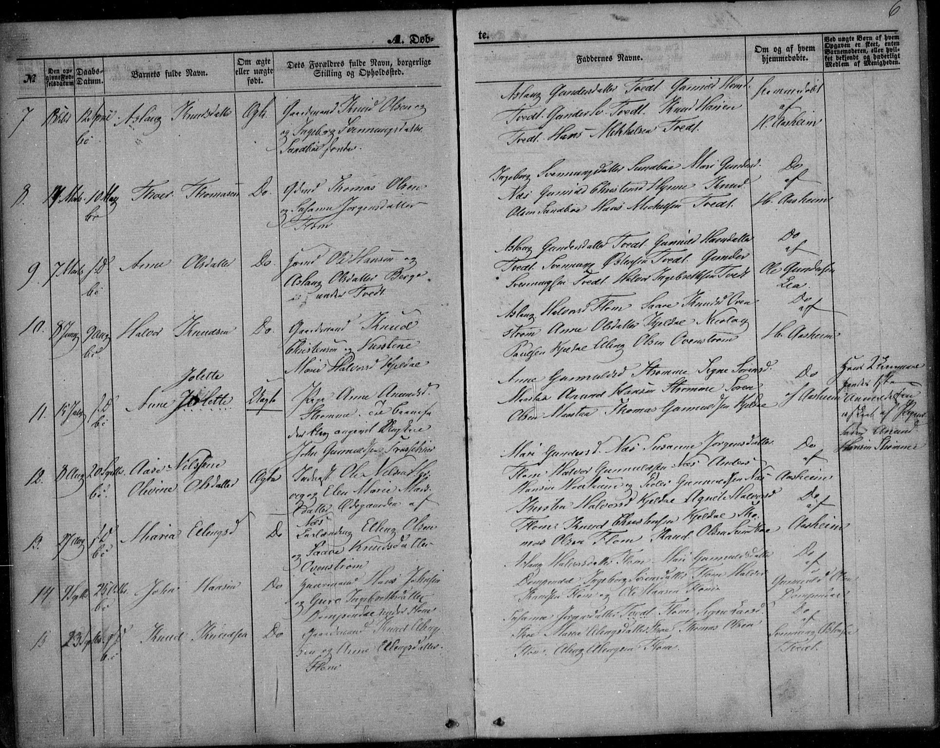 Lunde kirkebøker, SAKO/A-282/F/Fb/L0002: Parish register (official) no. II 2, 1861-1881, p. 6