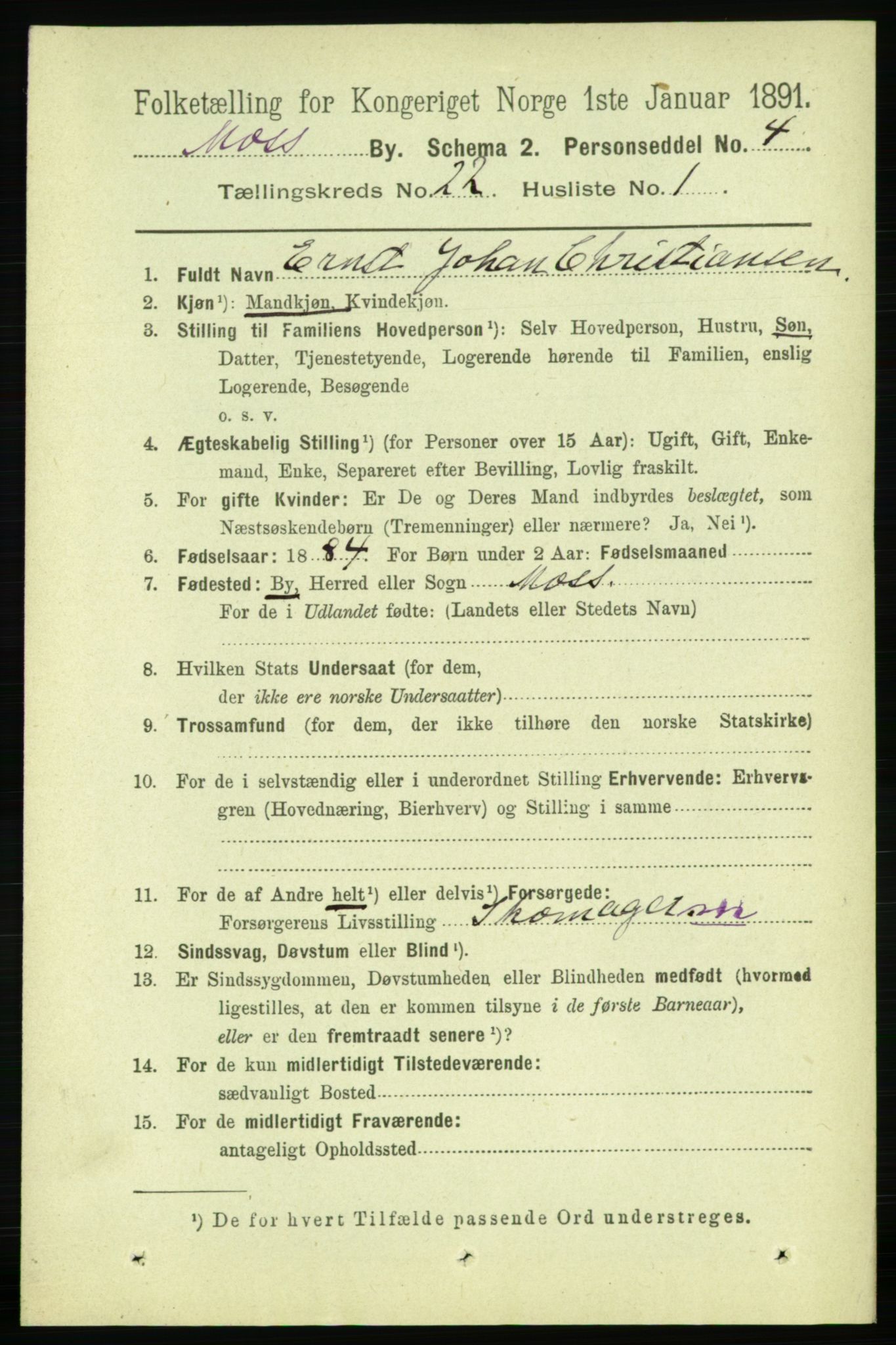 RA, 1891 census for 0104 Moss, 1891, p. 9418