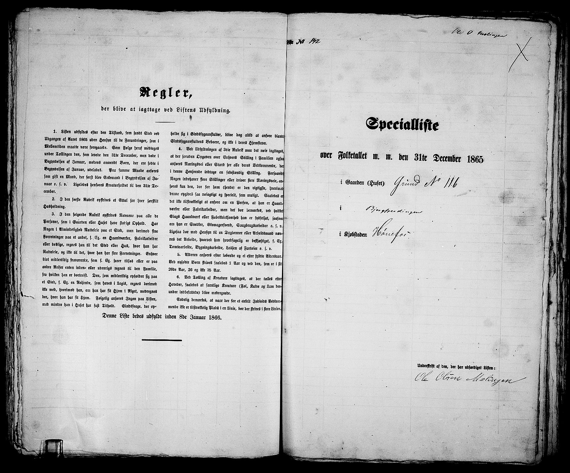 RA, 1865 census for Norderhov/Hønefoss, 1865, p. 270