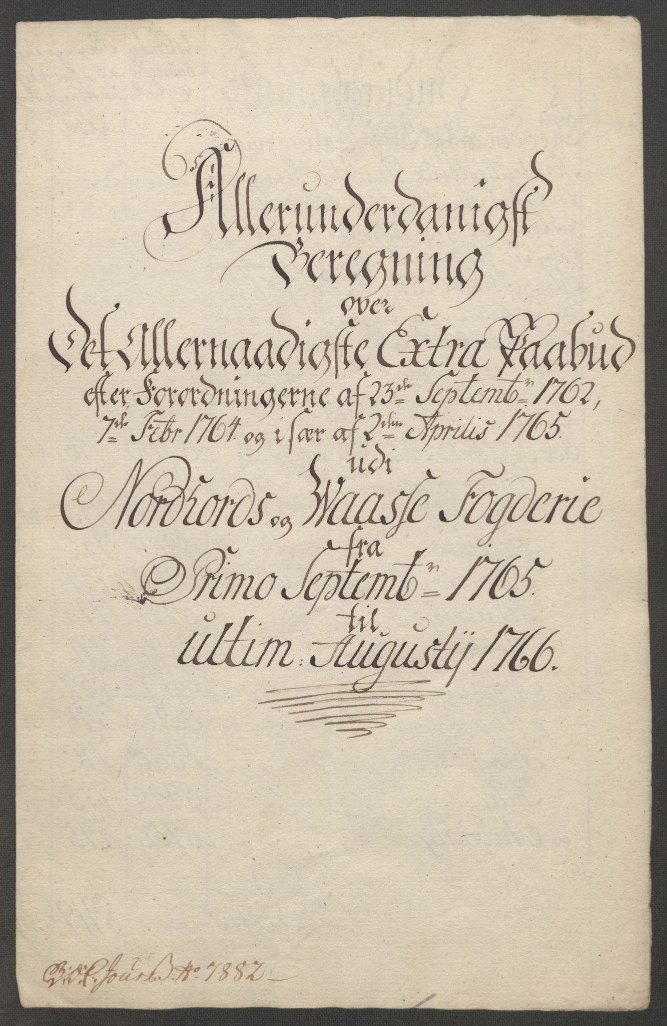 Rentekammeret inntil 1814, Reviderte regnskaper, Fogderegnskap, RA/EA-4092/R51/L3303: Ekstraskatten Nordhordland og Voss, 1762-1772, p. 125