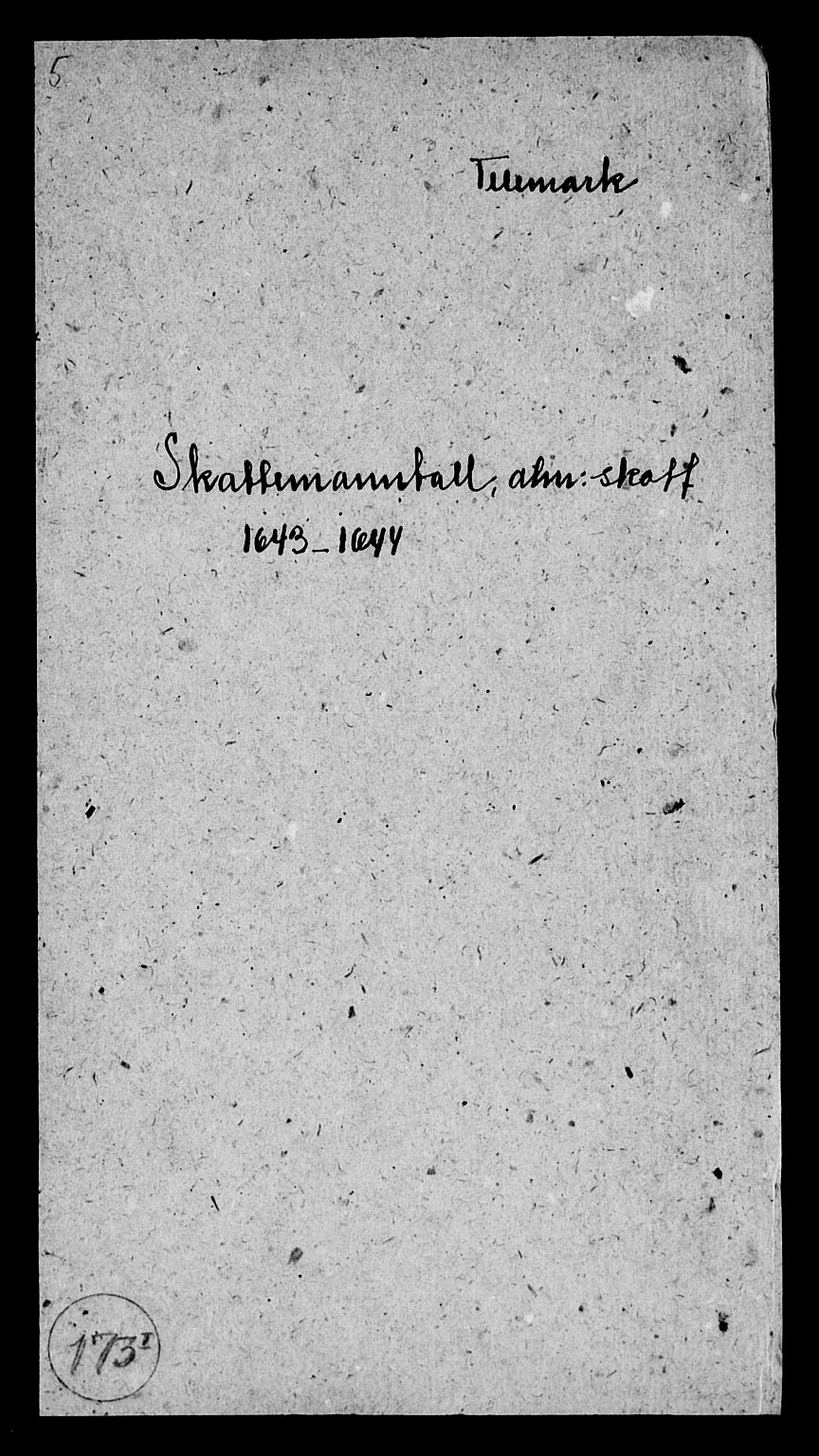 Rentekammeret inntil 1814, Reviderte regnskaper, Lensregnskaper, AV/RA-EA-5023/R/Rb/Rbp/L0029: Bratsberg len, 1643-1644