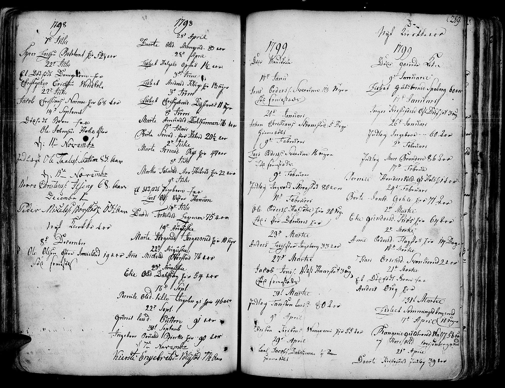 Vang prestekontor, Hedmark, SAH/PREST-008/H/Ha/Haa/L0003: Parish register (official) no. 3, 1734-1809, p. 289