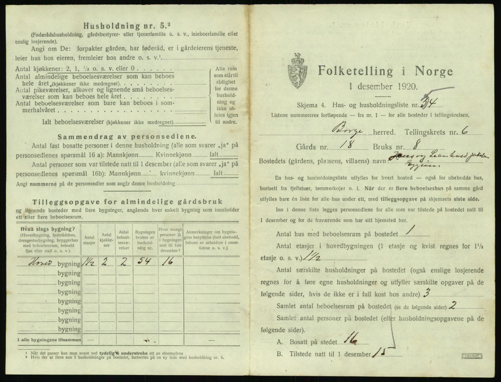 SAT, 1920 census for Borge, 1920, p. 777