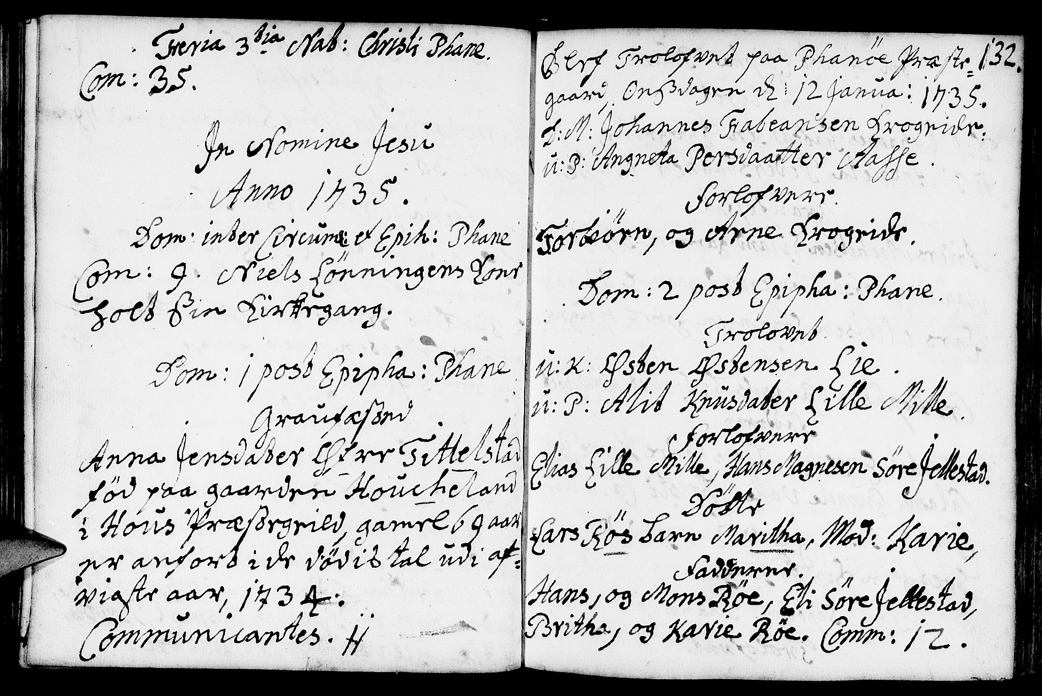 Fana Sokneprestembete, SAB/A-75101/H/Haa/Haaa/L0002: Parish register (official) no. A 2, 1719-1735, p. 132