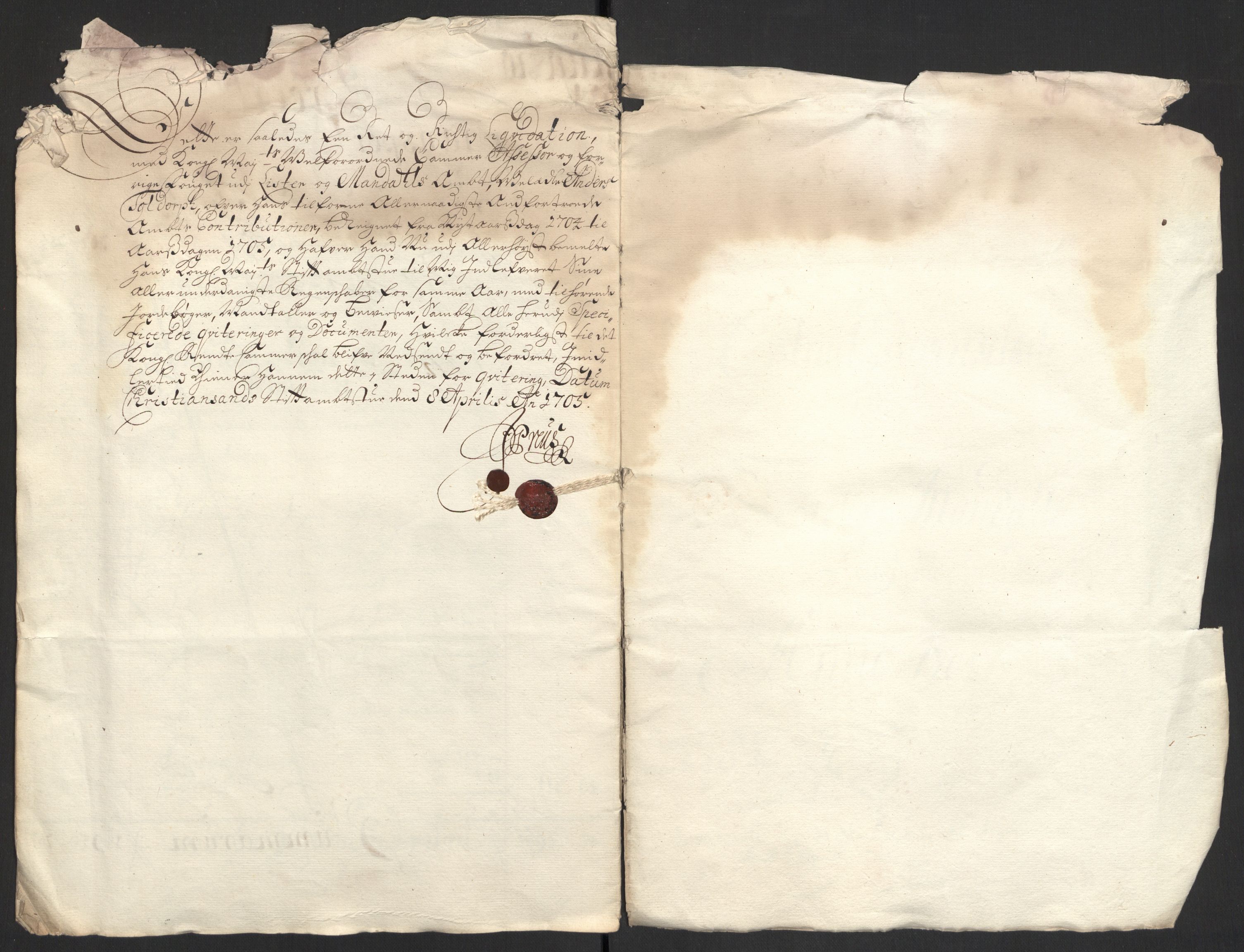 Rentekammeret inntil 1814, Reviderte regnskaper, Fogderegnskap, AV/RA-EA-4092/R43/L2550: Fogderegnskap Lista og Mandal, 1703-1704, p. 230