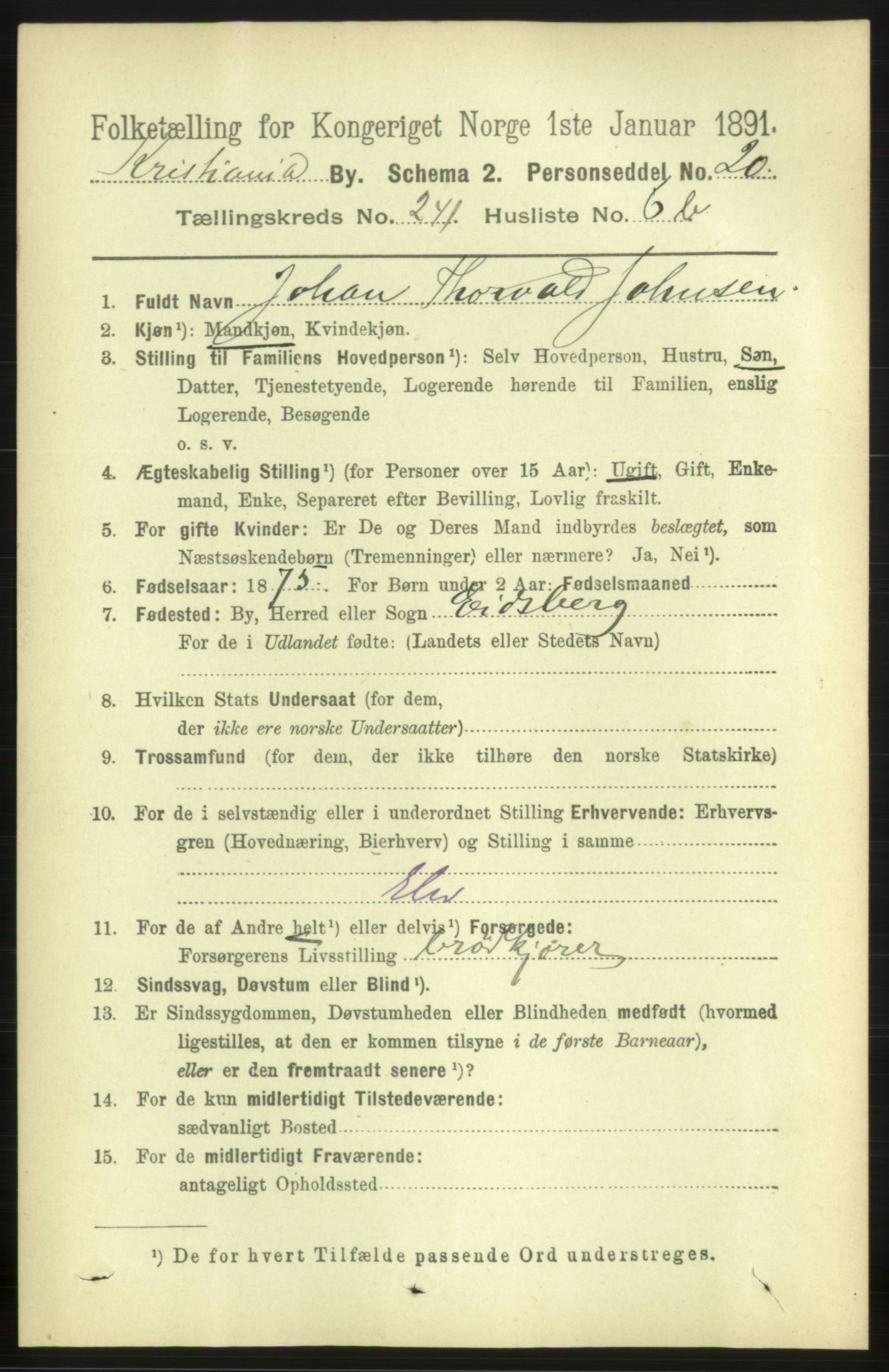 RA, 1891 census for 0301 Kristiania, 1891, p. 141939