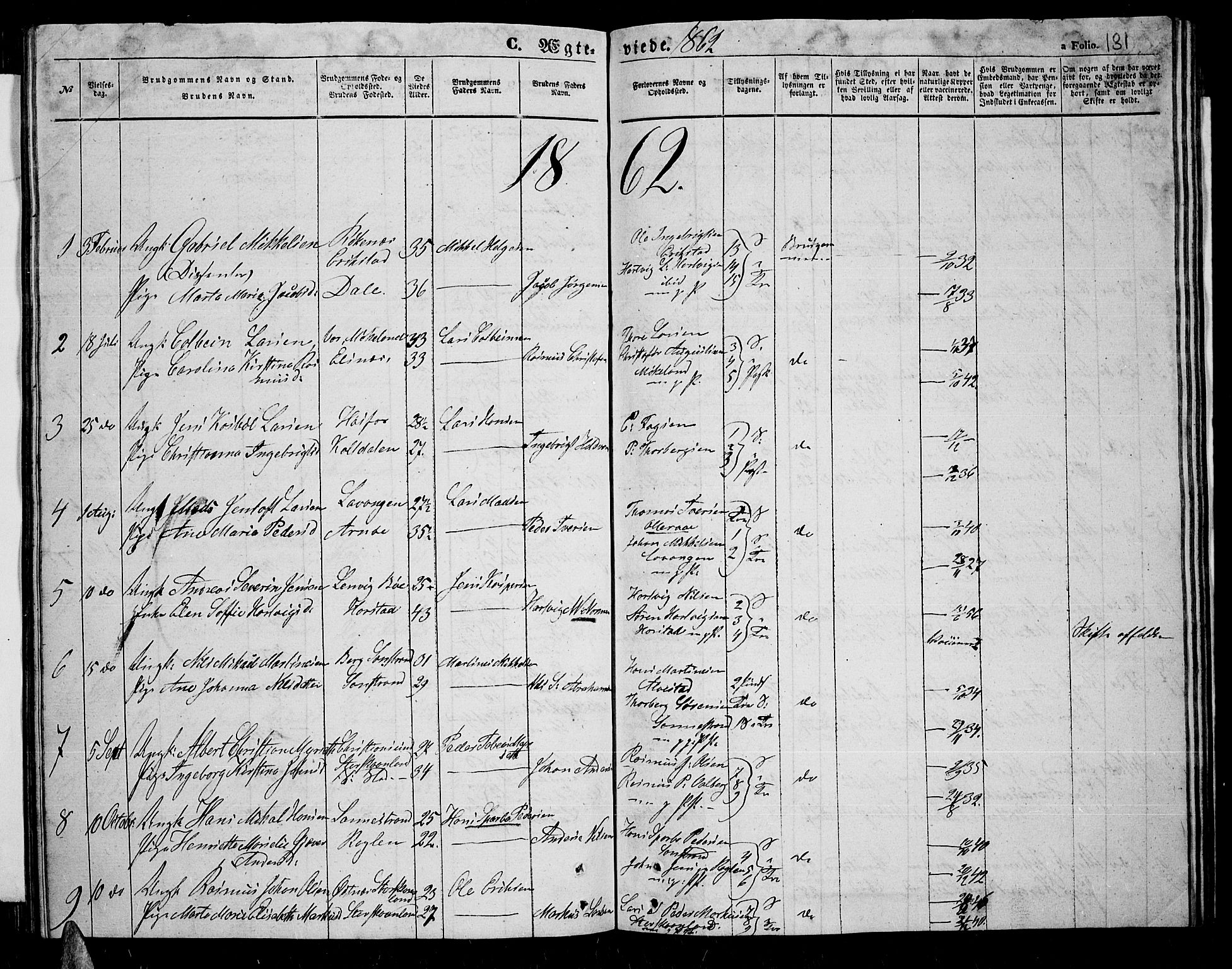 Trondenes sokneprestkontor, SATØ/S-1319/H/Hb/L0007klokker: Parish register (copy) no. 7, 1855-1862, p. 181