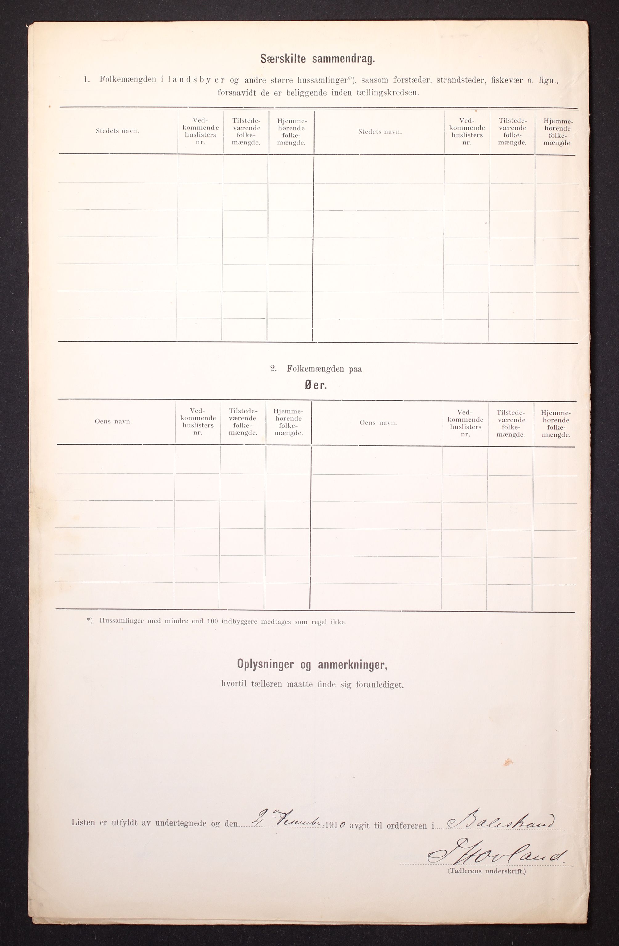 RA, 1910 census for Balestrand, 1910, p. 42