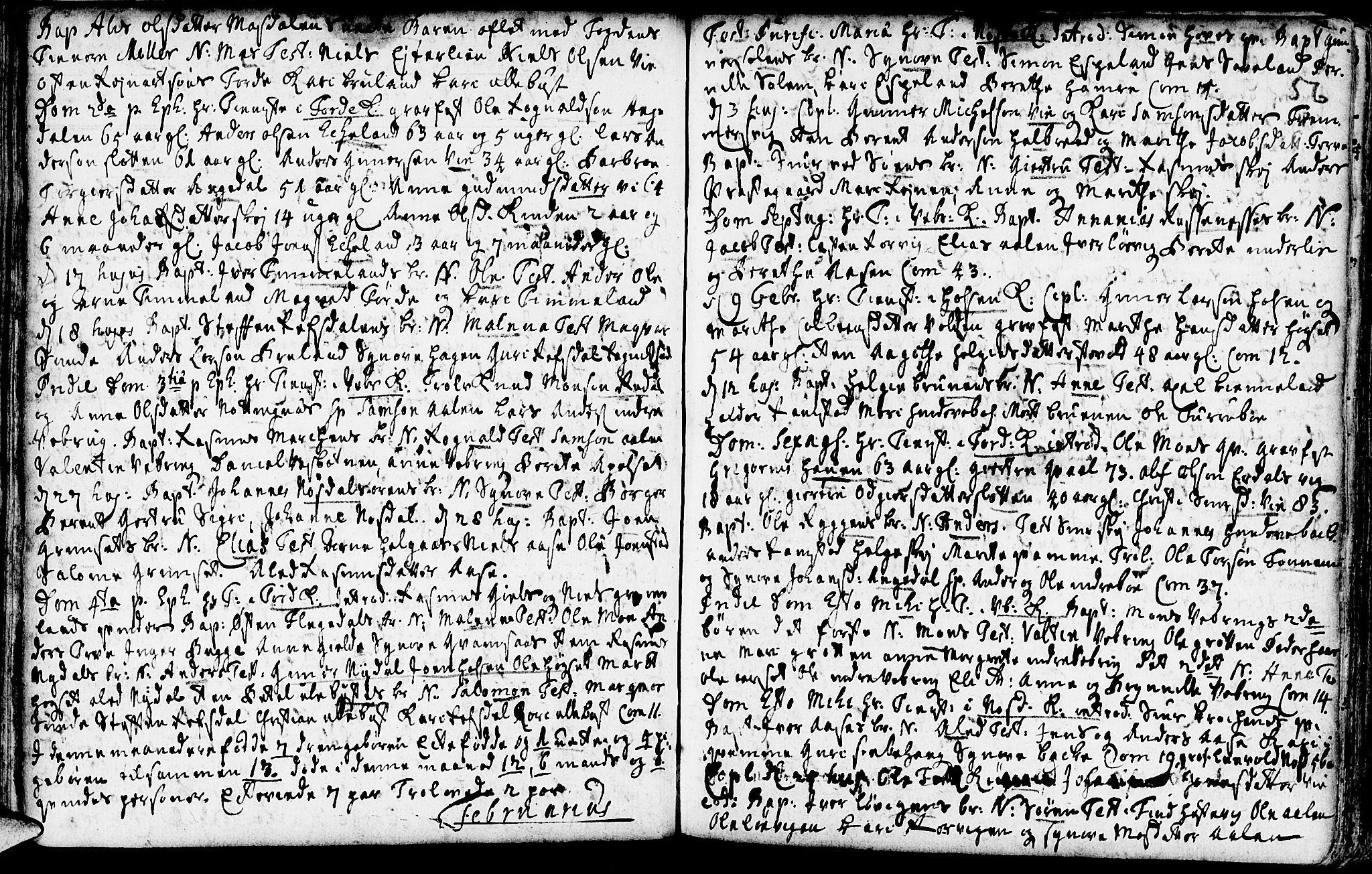 Førde sokneprestembete, SAB/A-79901/H/Haa/Haaa/L0002: Parish register (official) no. A 2, 1728-1748, p. 56