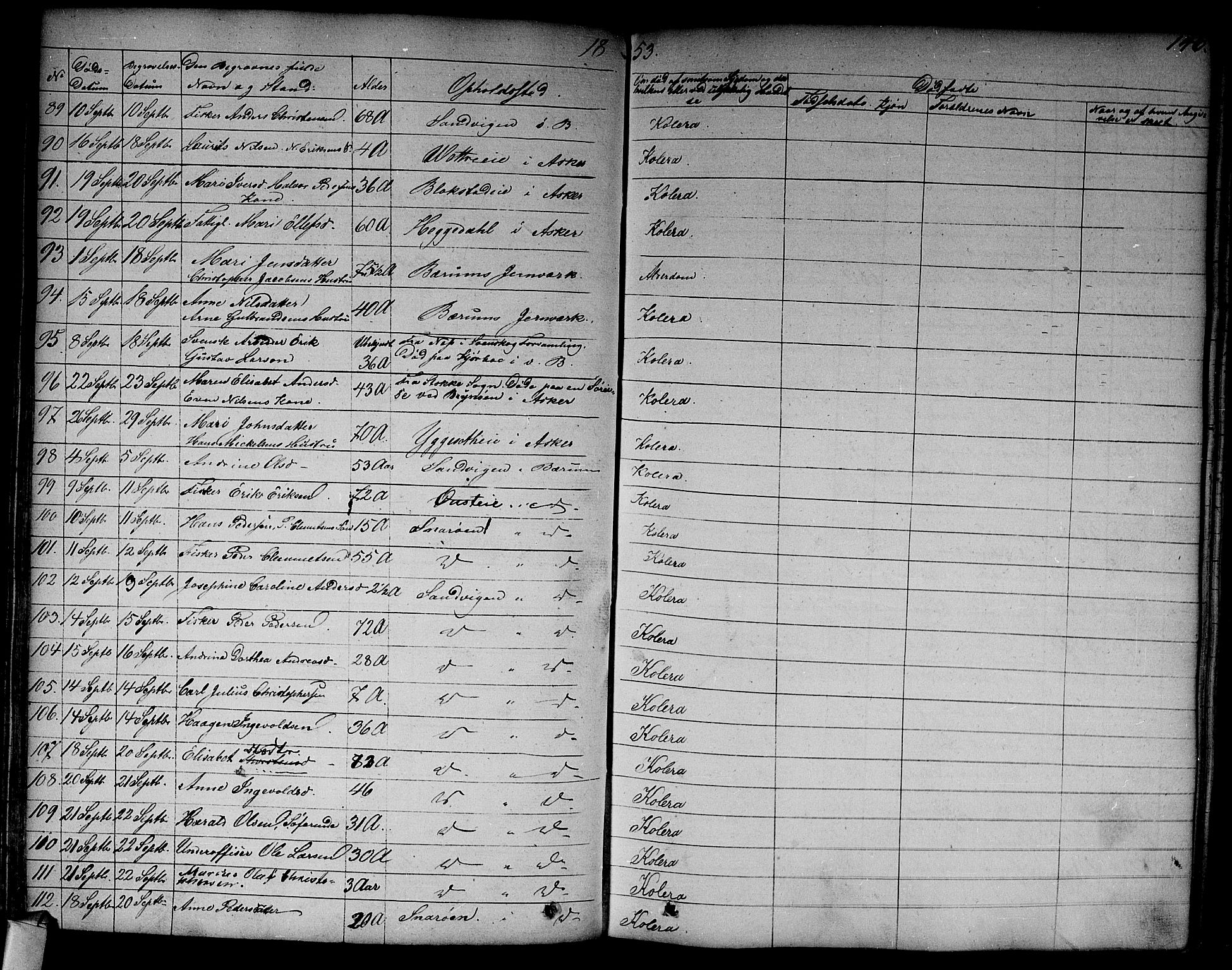 Asker prestekontor Kirkebøker, SAO/A-10256a/F/Fa/L0011: Parish register (official) no. I 11, 1825-1878, p. 146