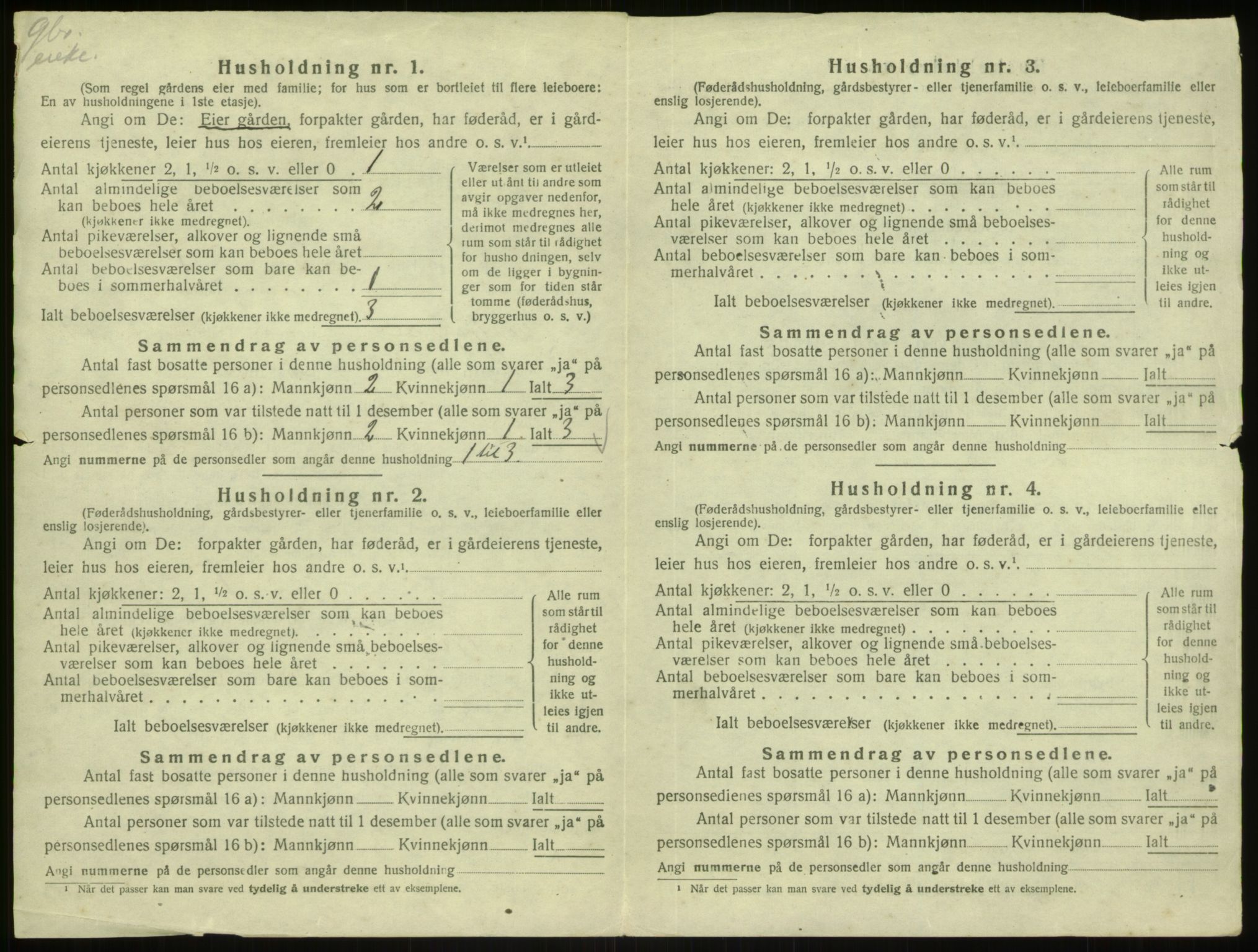 SAB, 1920 census for Masfjorden, 1920, p. 686