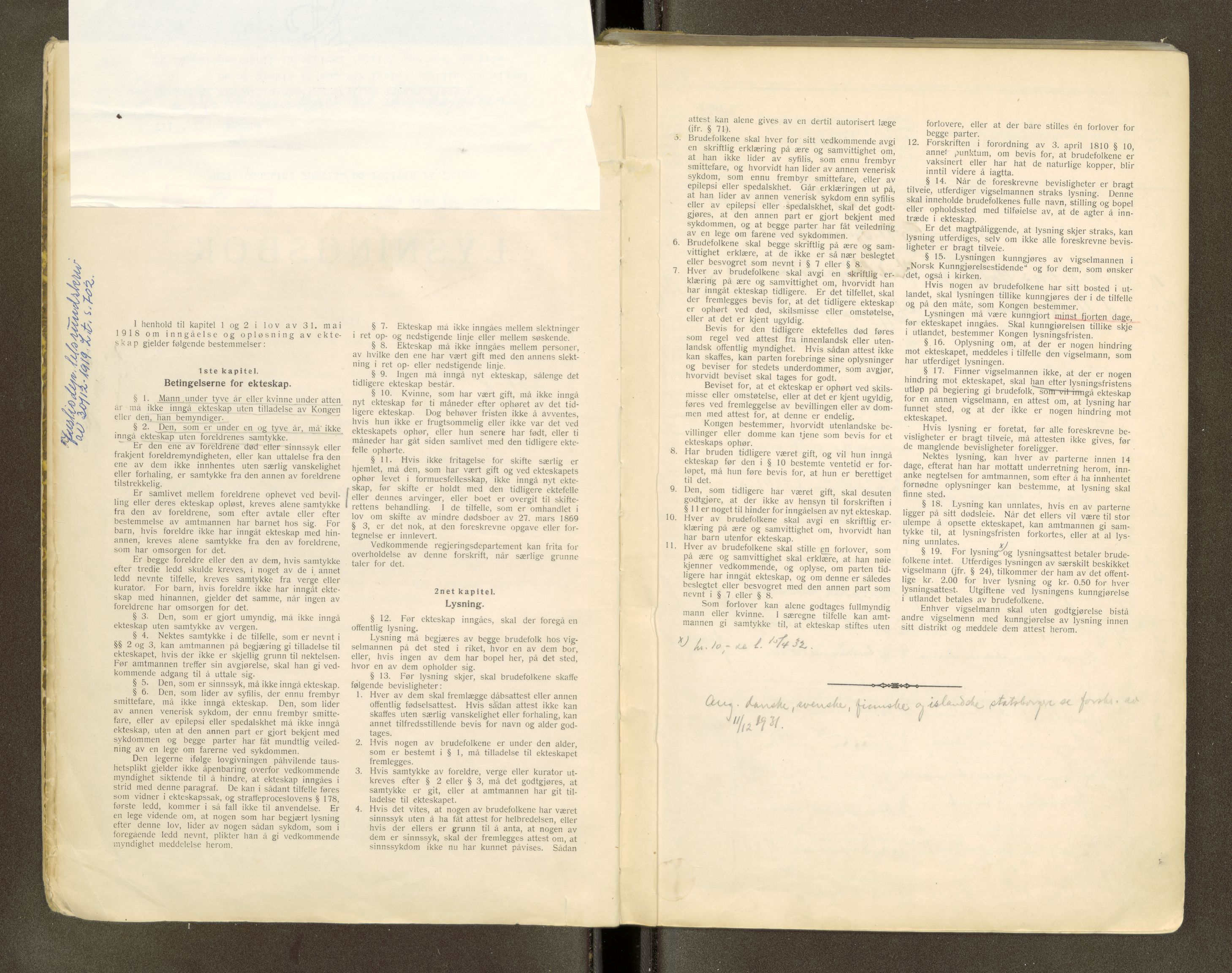 Inderøy sorenskriveri, AV/SAT-A-4147/1/6/6D/L0007: Lysingsbok, 1919-1965