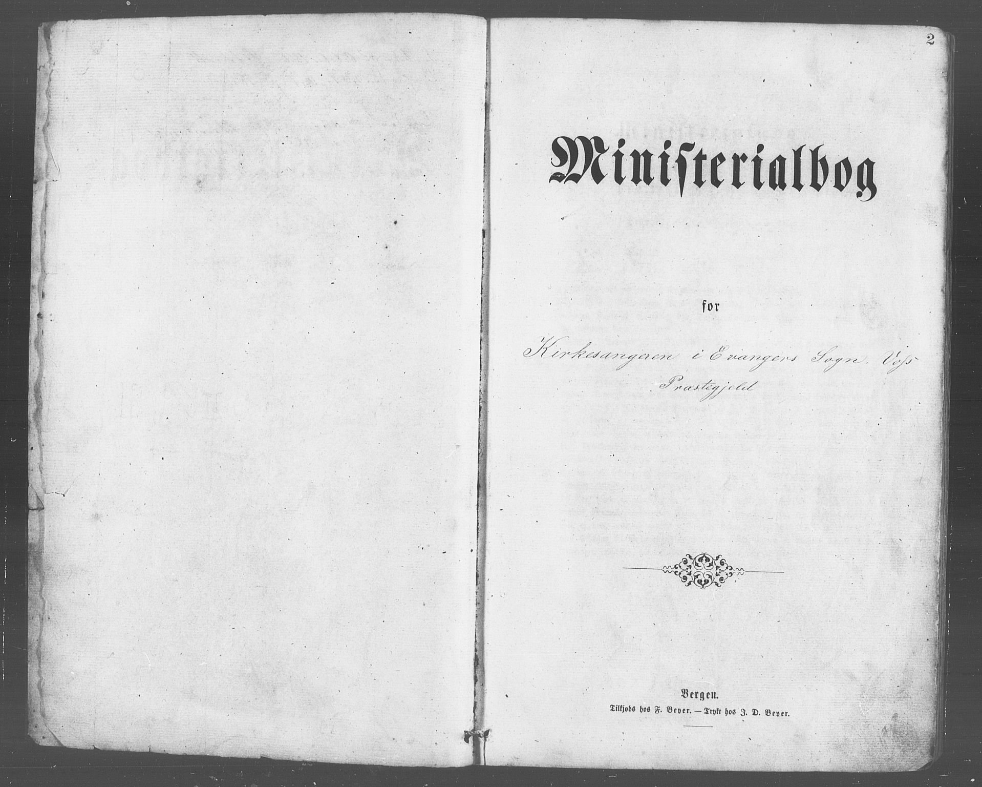Evanger sokneprestembete, AV/SAB-A-99924: Parish register (copy) no. A 2, 1863-1879, p. 2