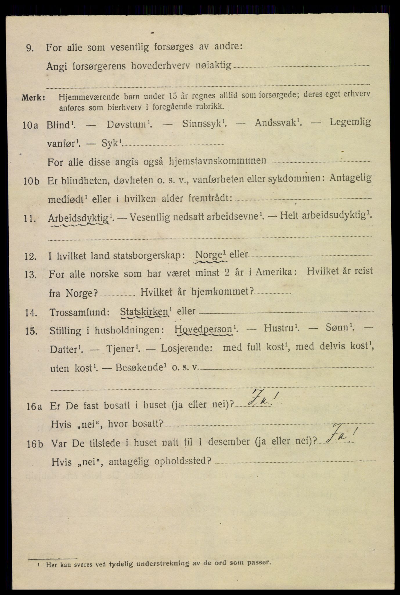 SAH, 1920 census for Hamar, 1920, p. 5766