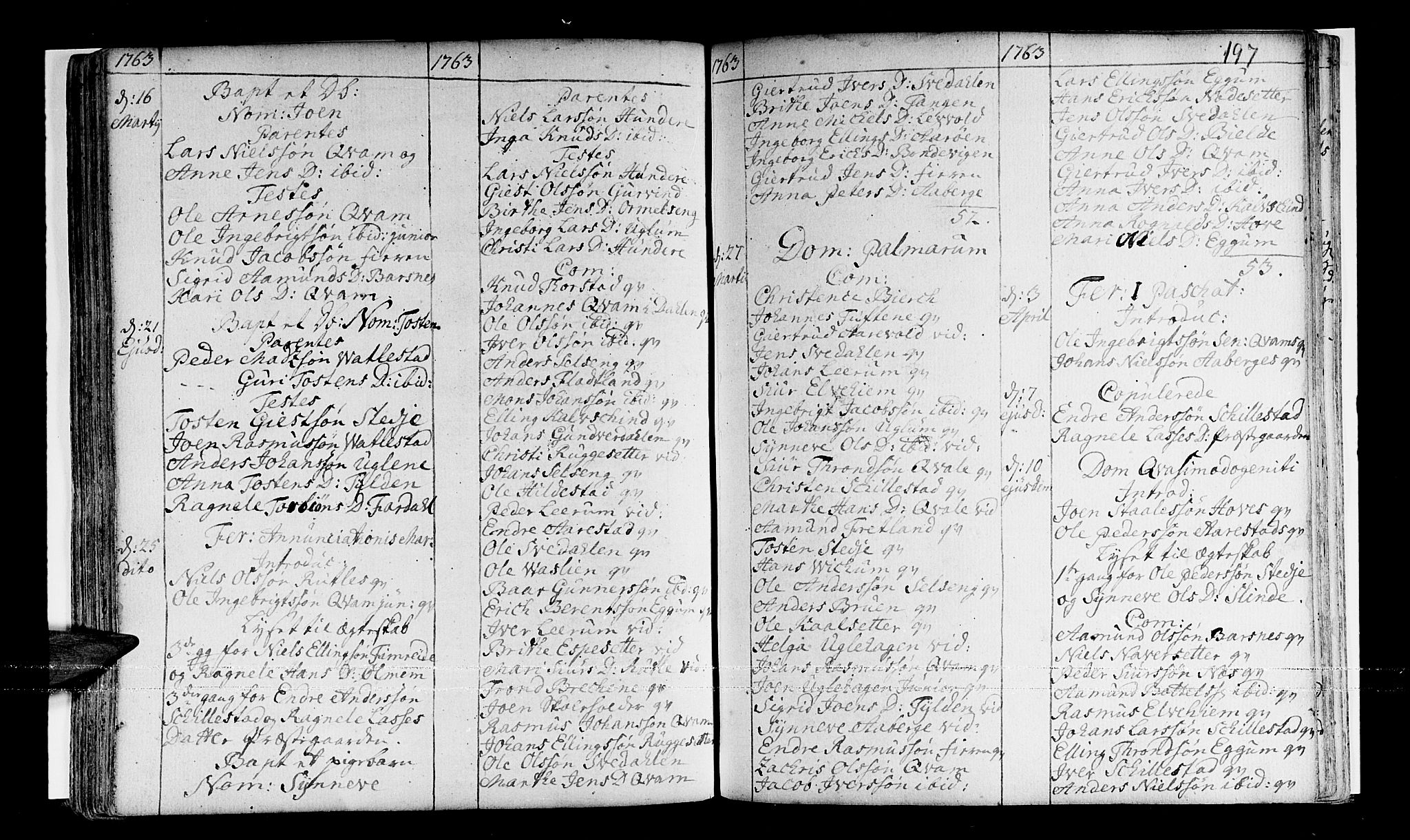 Sogndal sokneprestembete, SAB/A-81301/H/Haa/Haaa/L0003: Parish register (official) no. A 3, 1747-1768, p. 197