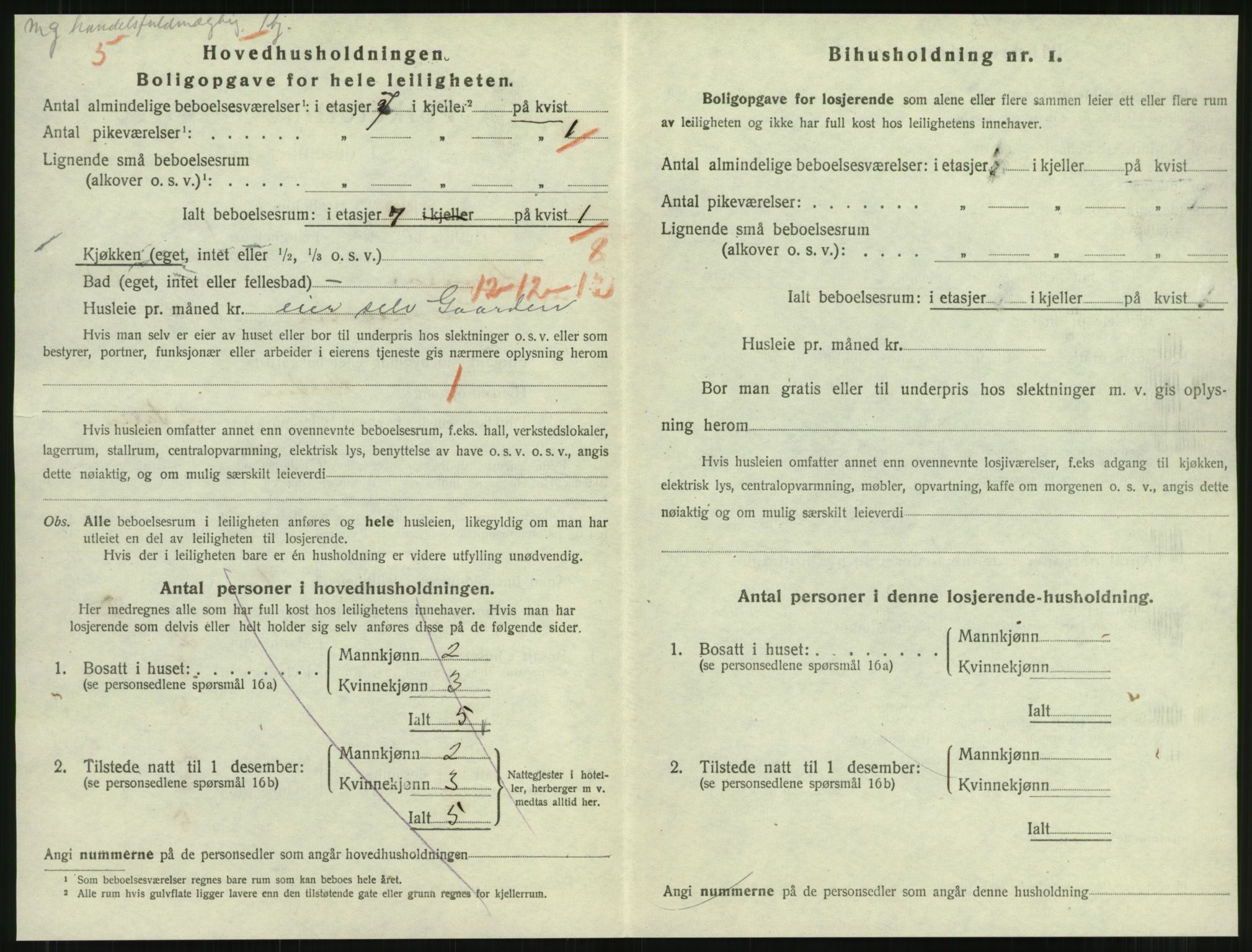 SAT, 1920 census for Namsos, 1920, p. 864