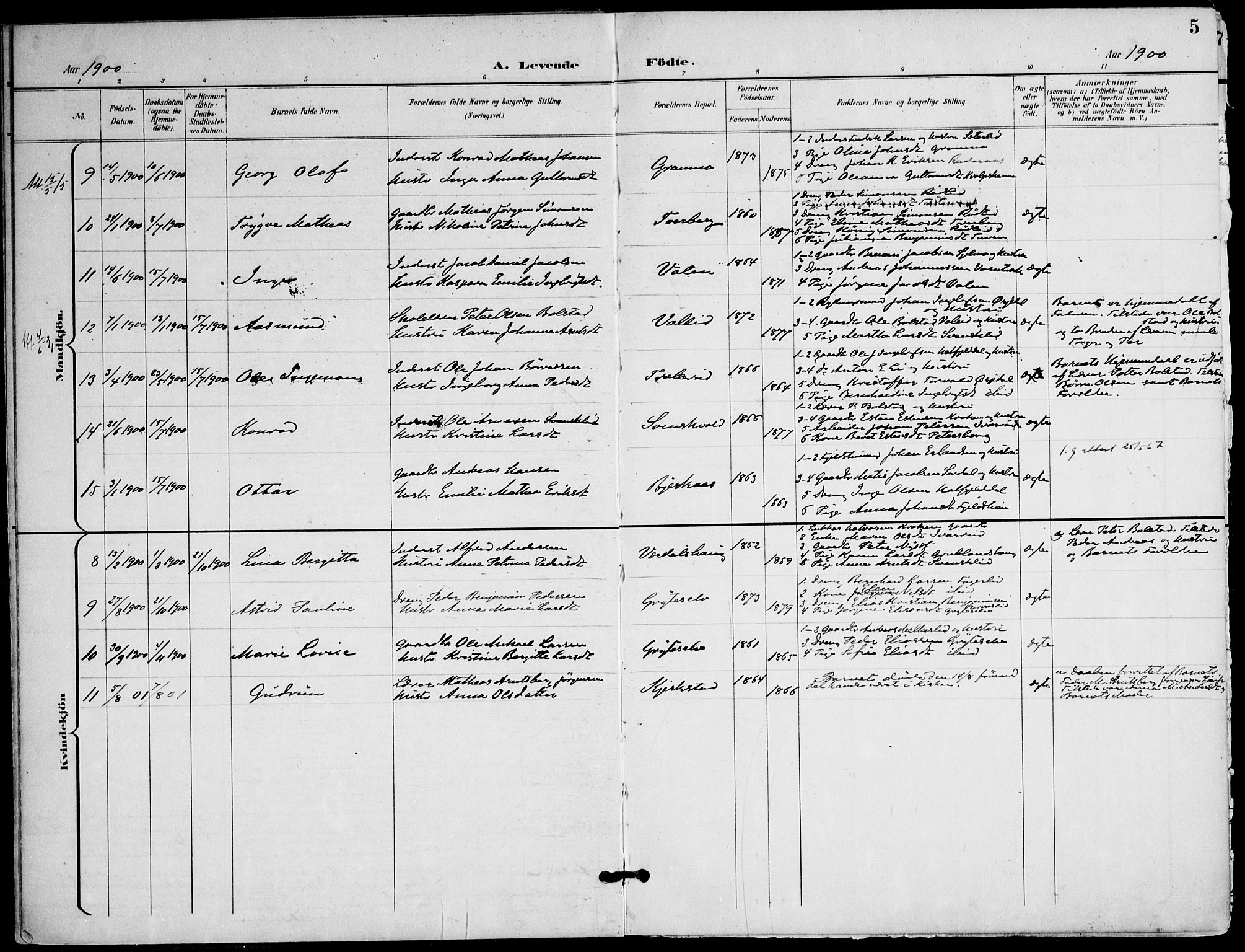 Ministerialprotokoller, klokkerbøker og fødselsregistre - Nordland, AV/SAT-A-1459/823/L0326: Parish register (official) no. 823A03, 1899-1919, p. 5