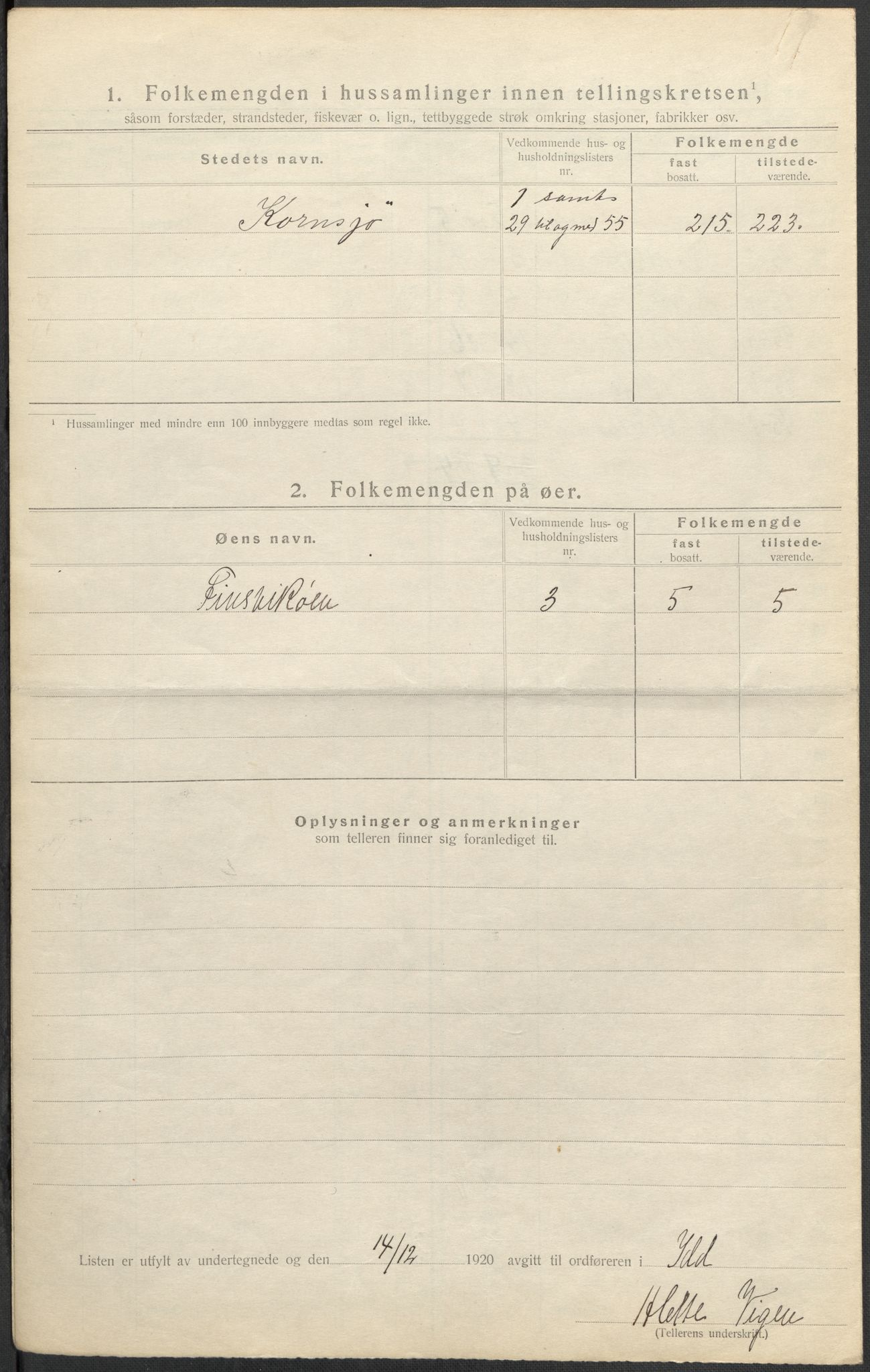 SAO, 1920 census for Idd, 1920, p. 43