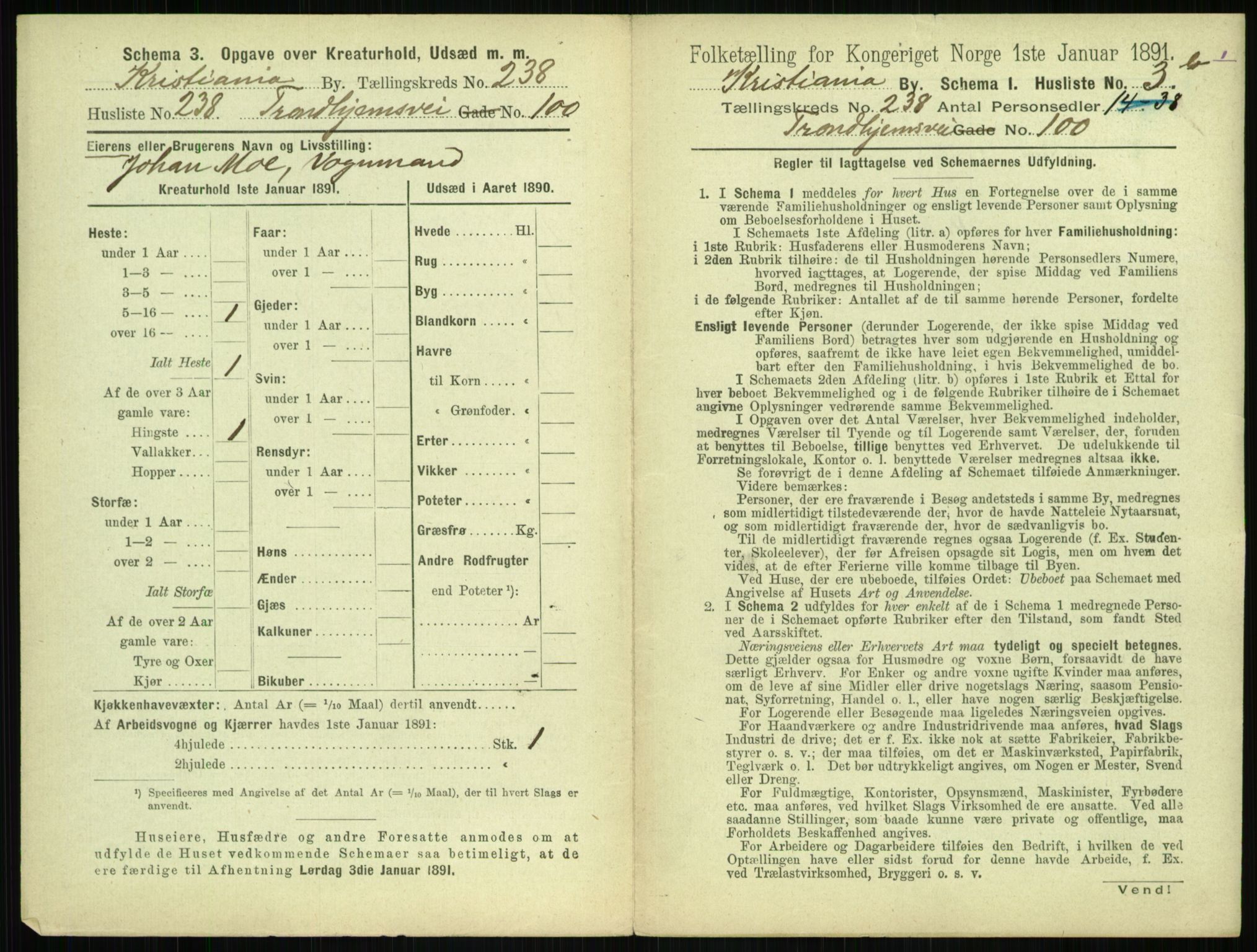 RA, 1891 census for 0301 Kristiania, 1891, p. 144715