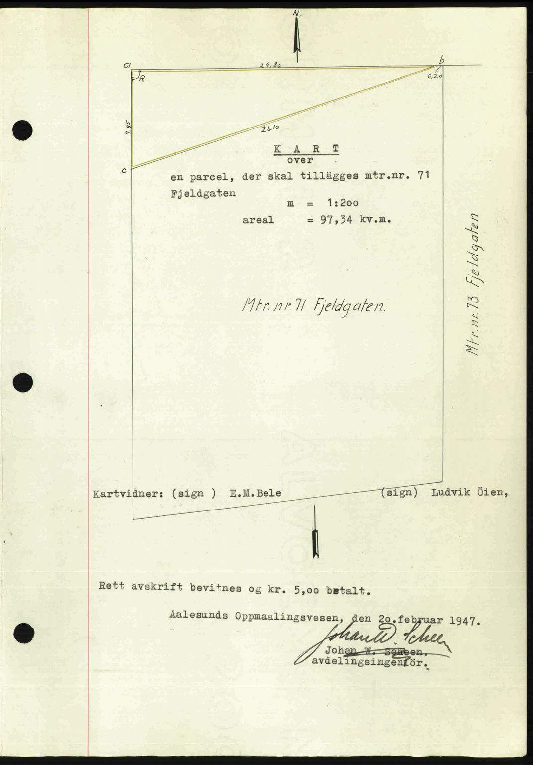 Ålesund byfogd, AV/SAT-A-4384: Mortgage book no. 37A (1), 1947-1949, Diary no: : 126/1947