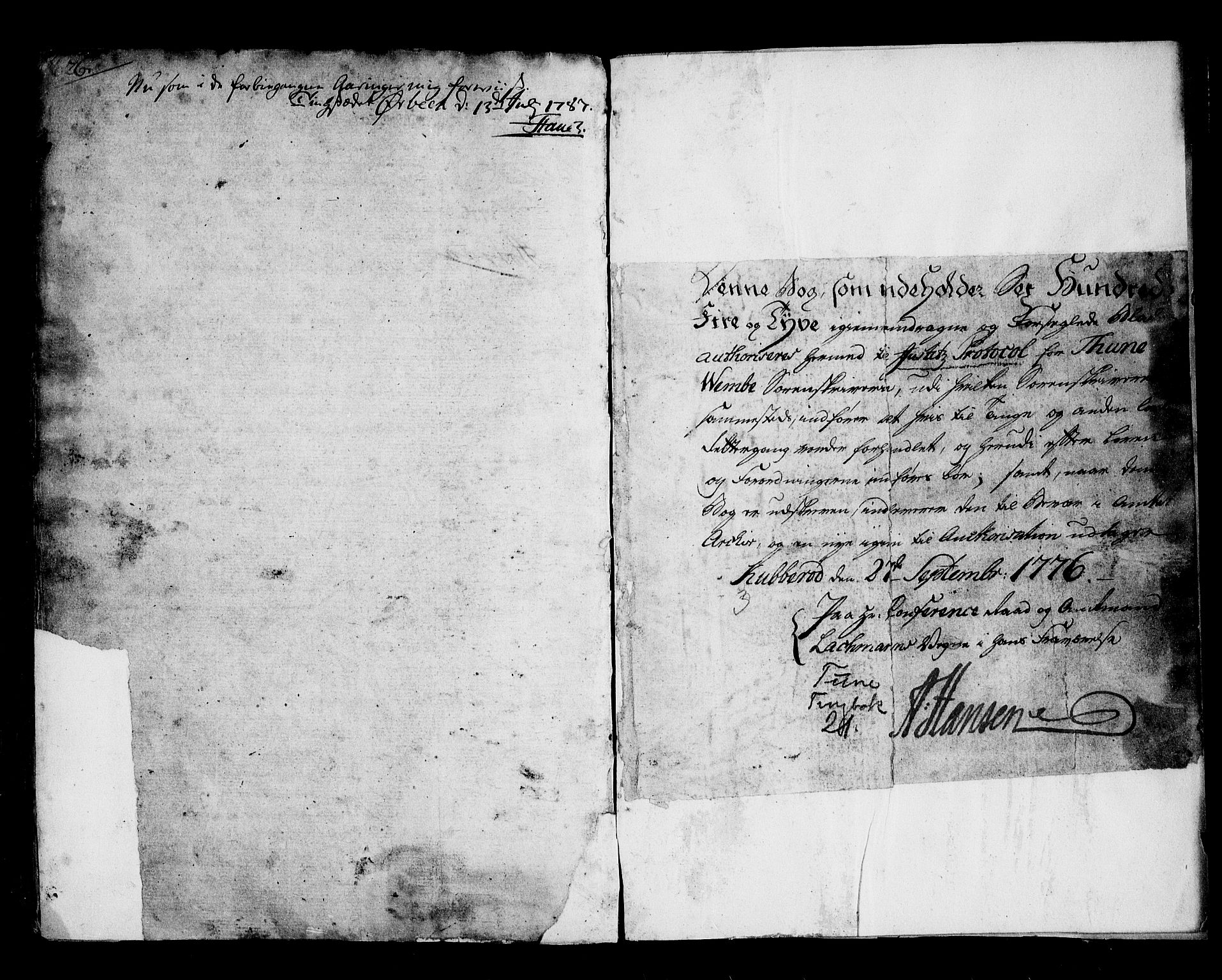 Tune sorenskriveri, SAO/A-10470/F/Fb/L0021b: Tingbok, 1776-1787