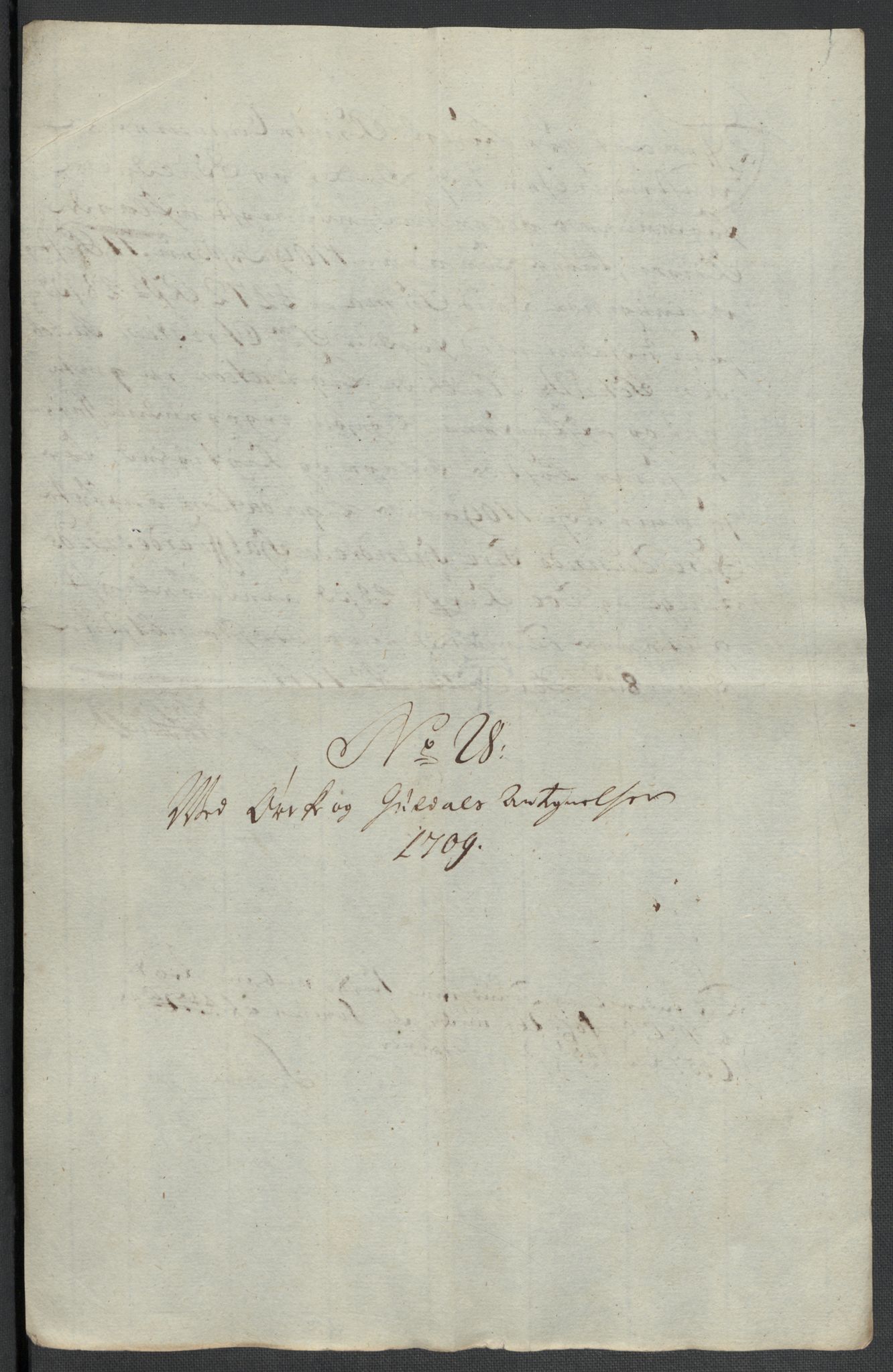 Rentekammeret inntil 1814, Reviderte regnskaper, Fogderegnskap, RA/EA-4092/R60/L3959: Fogderegnskap Orkdal og Gauldal, 1709, p. 496