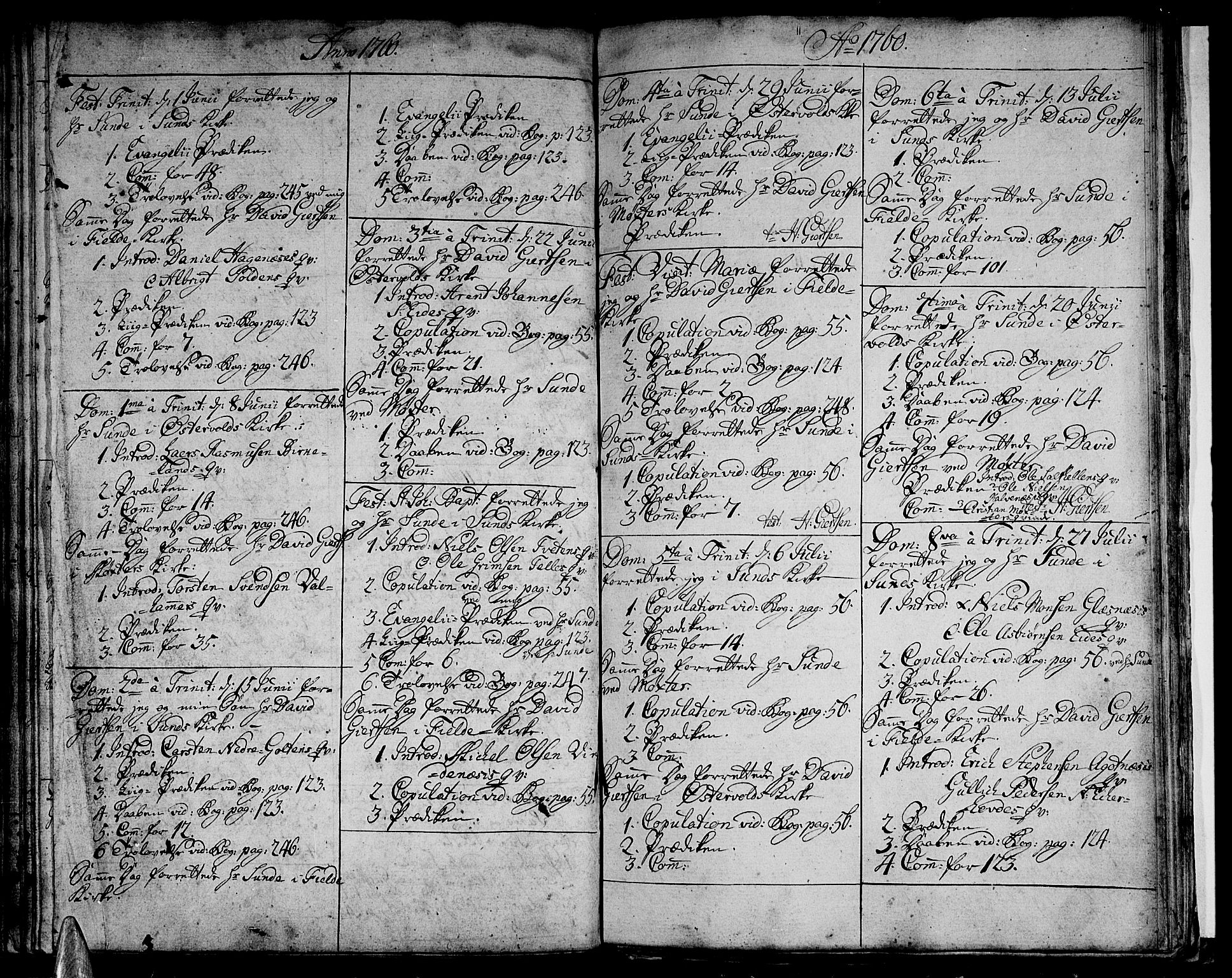 Sund sokneprestembete, AV/SAB-A-99930: Parish register (official) no. A 3, 1740-1769