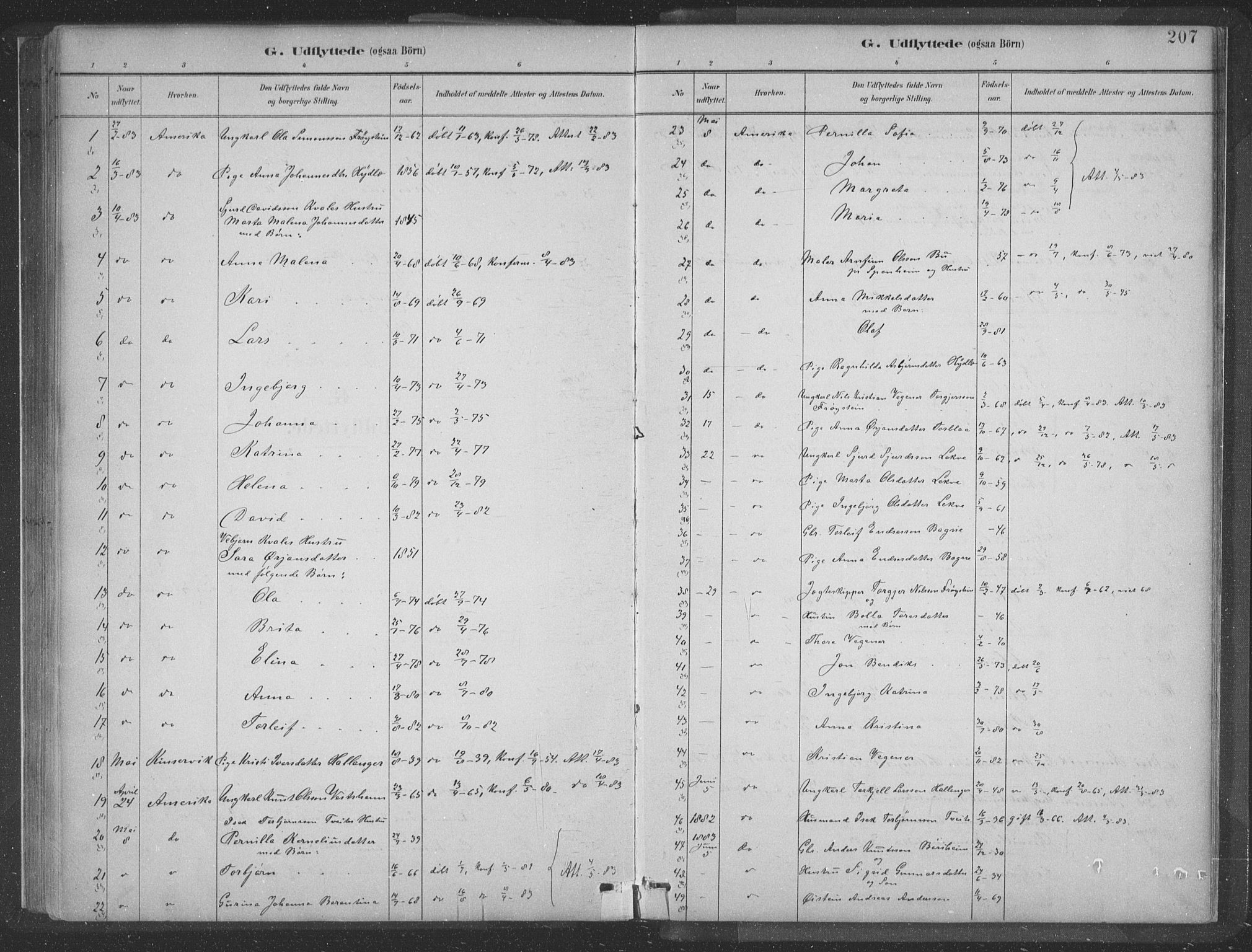 Ulvik sokneprestembete, SAB/A-78801/H/Hab: Parish register (copy) no. A 3, 1883-1908, p. 207
