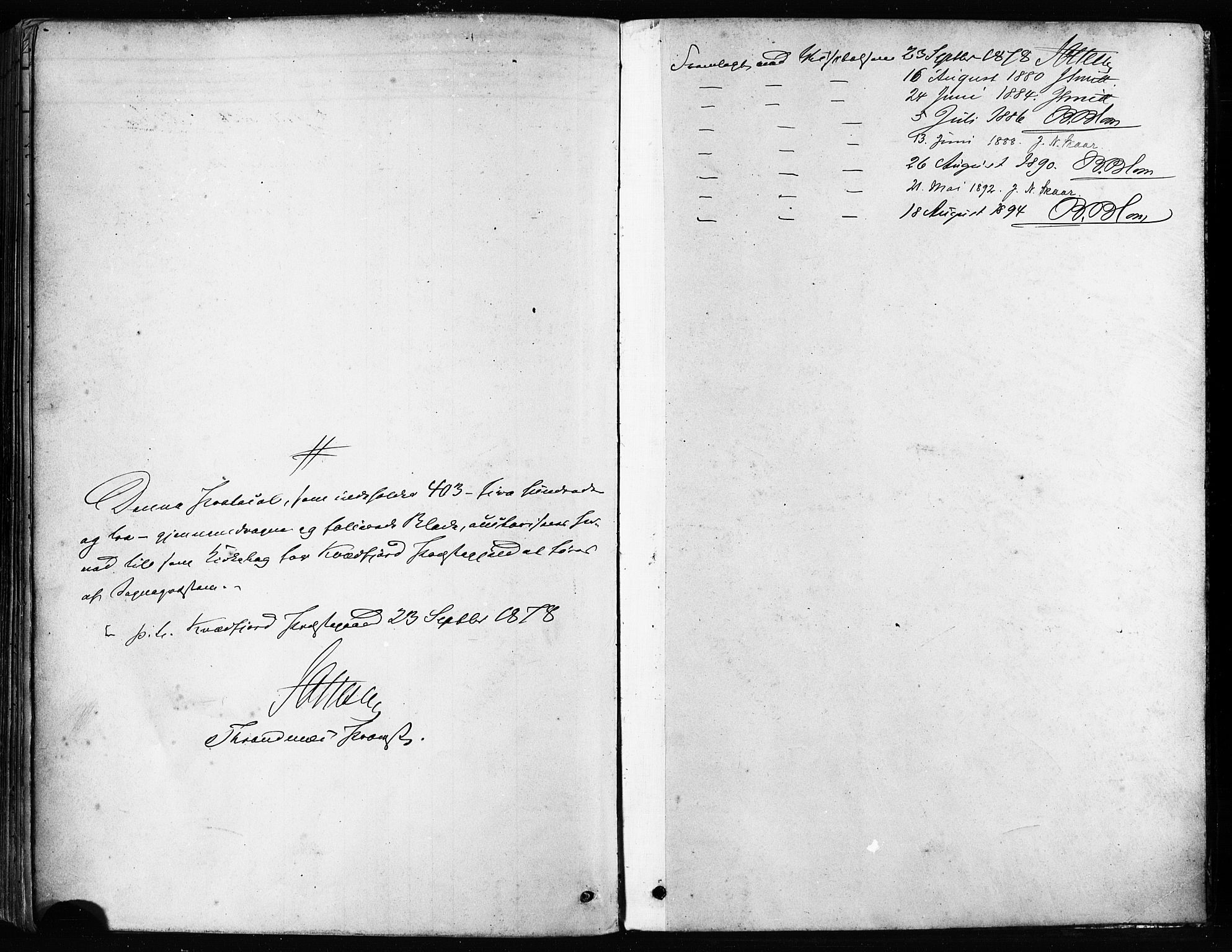 Kvæfjord sokneprestkontor, SATØ/S-1323/G/Ga/Gaa/L0005kirke: Parish register (official) no. 5, 1878-1894