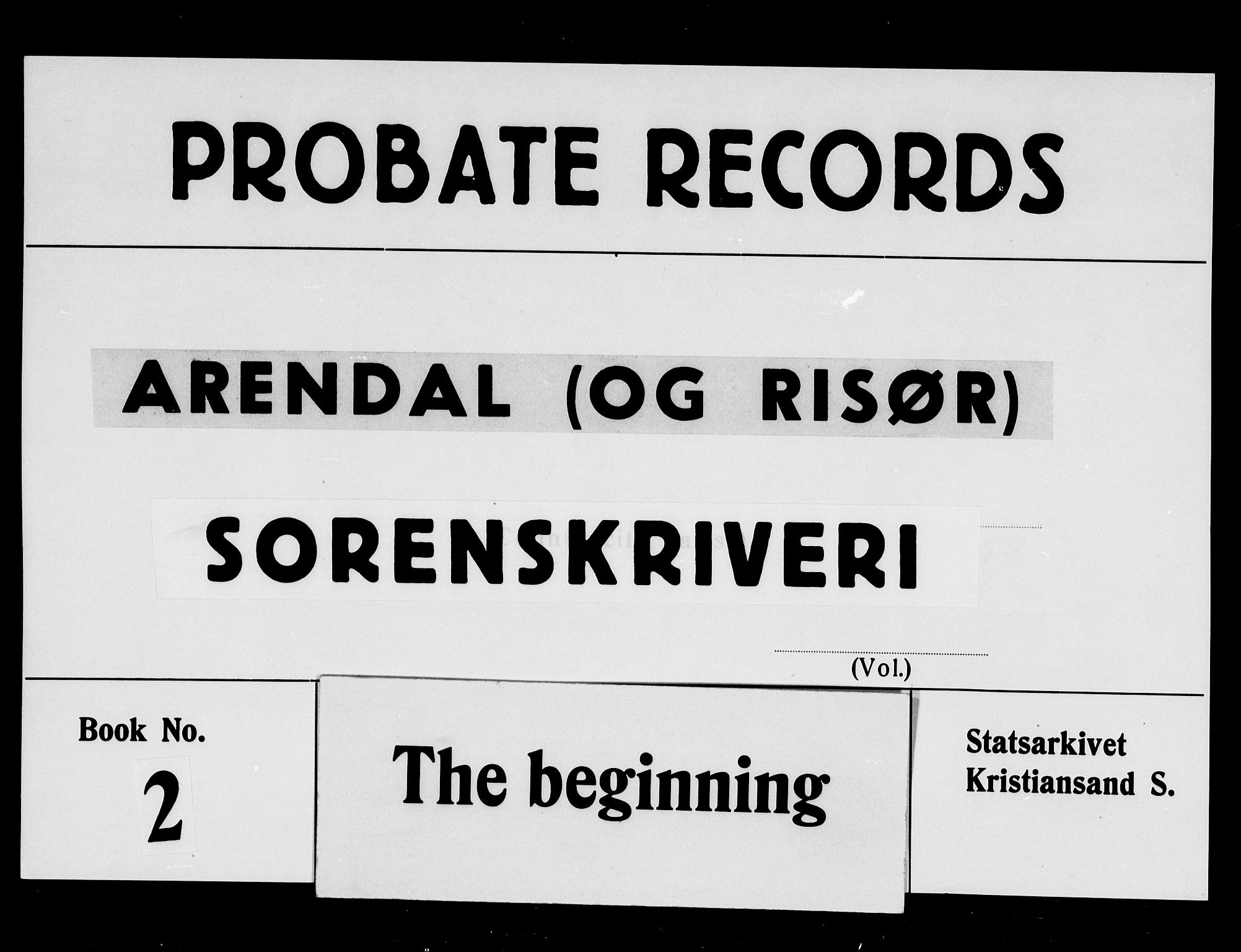 Arendal byfogd, AV/SAK-1222-0001/H/Hc/L0003: Skifteprotokoll nr. 2 for Arendal og Risør, m/register, 1726-1733