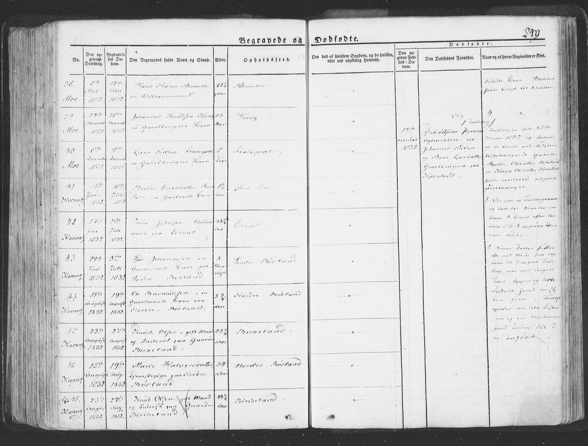 Hosanger sokneprestembete, AV/SAB-A-75801/H/Haa: Parish register (official) no. A 6, 1824-1835, p. 249