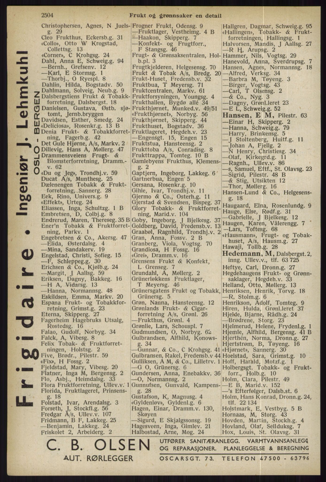 Kristiania/Oslo adressebok, PUBL/-, 1936, p. 2504