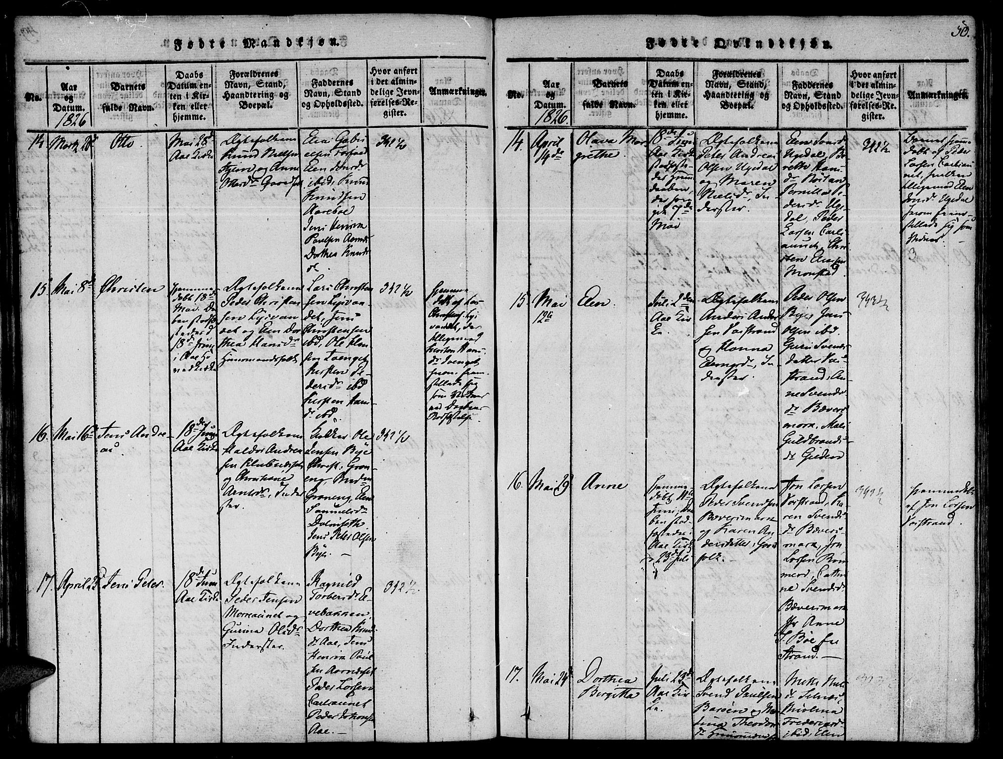 Ministerialprotokoller, klokkerbøker og fødselsregistre - Sør-Trøndelag, AV/SAT-A-1456/655/L0675: Parish register (official) no. 655A04, 1818-1830, p. 50