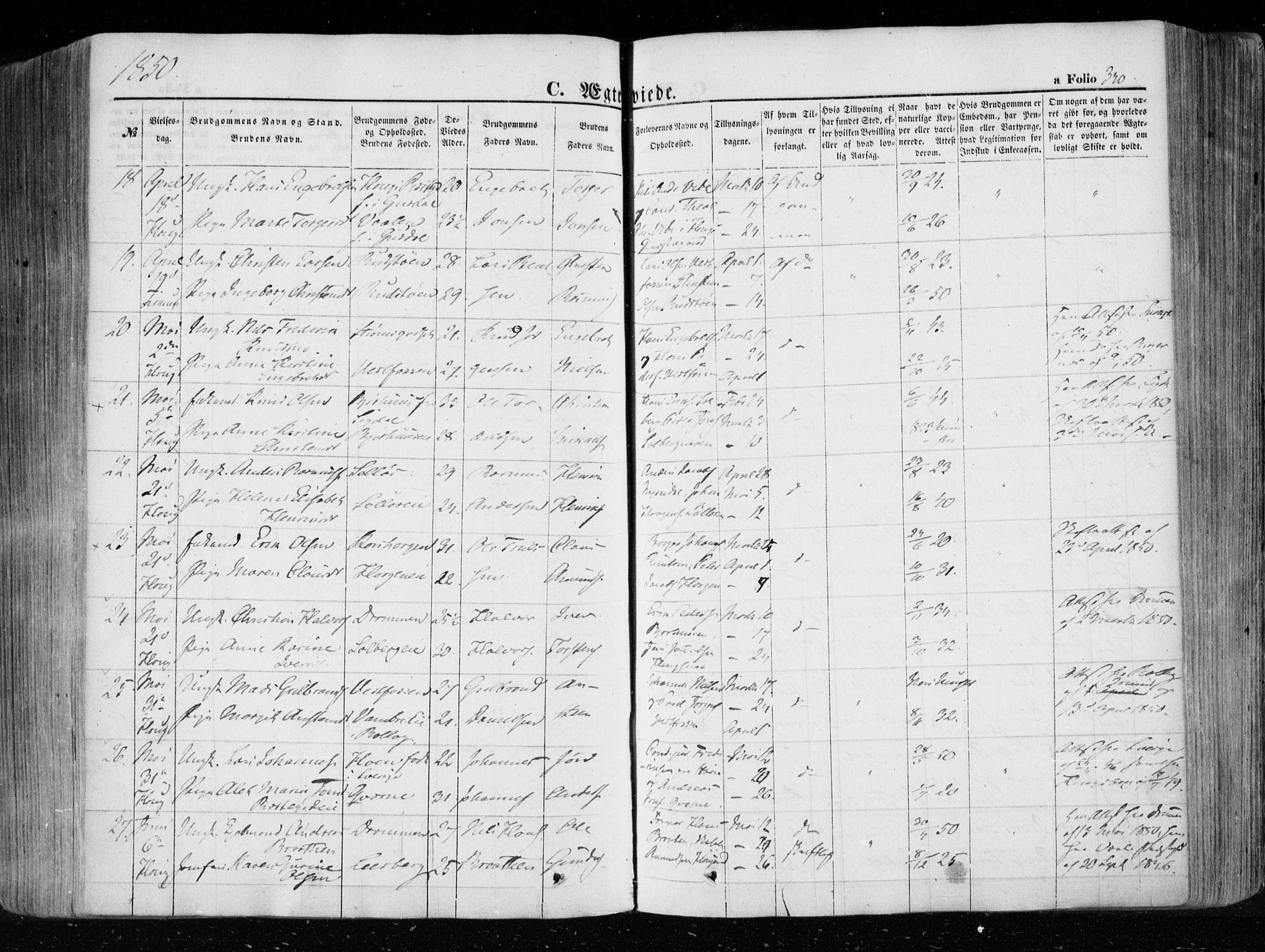 Eiker kirkebøker, AV/SAKO-A-4/F/Fa/L0014: Parish register (official) no. I 14, 1846-1854, p. 340