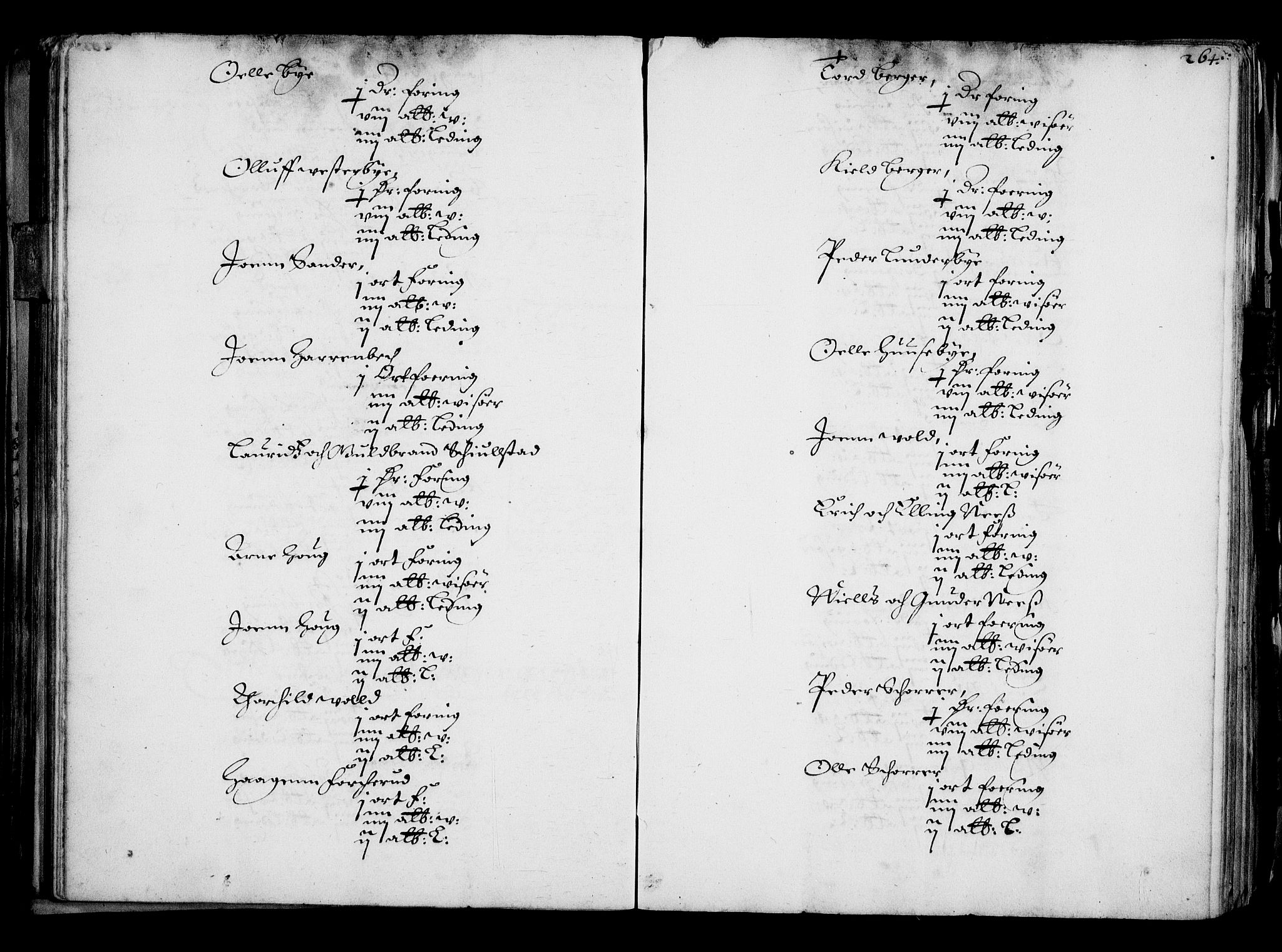 Rentekammeret inntil 1814, Realistisk ordnet avdeling, AV/RA-EA-4070/N/Na/L0001: [XI f]: Akershus stifts jordebok, 1652, p. 263b-264a