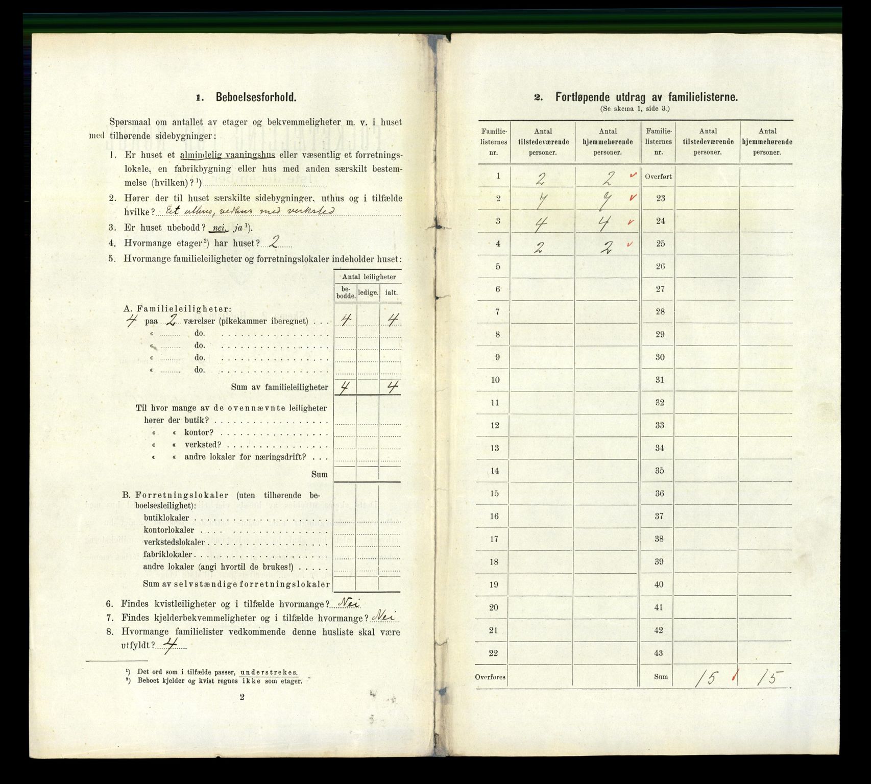 RA, 1910 census for Sandnes, 1910, p. 1303