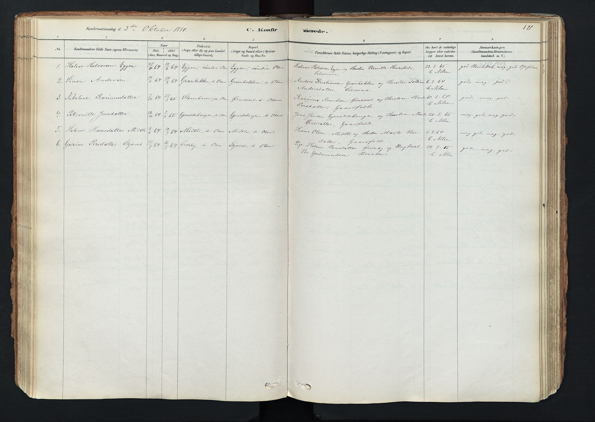 Trysil prestekontor, AV/SAH-PREST-046/H/Ha/Haa/L0011: Parish register (official) no. 11, 1878-1912, p. 121