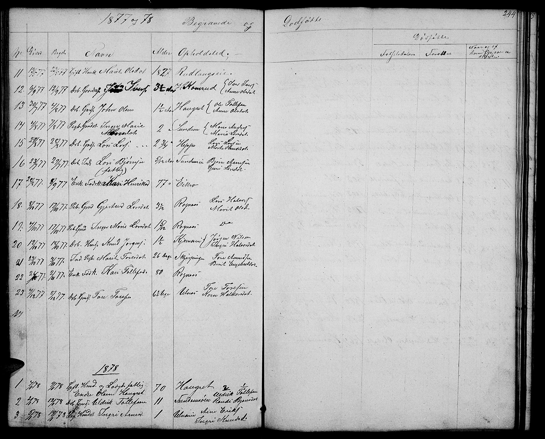 Nord-Aurdal prestekontor, SAH/PREST-132/H/Ha/Hab/L0004: Parish register (copy) no. 4, 1842-1882, p. 244