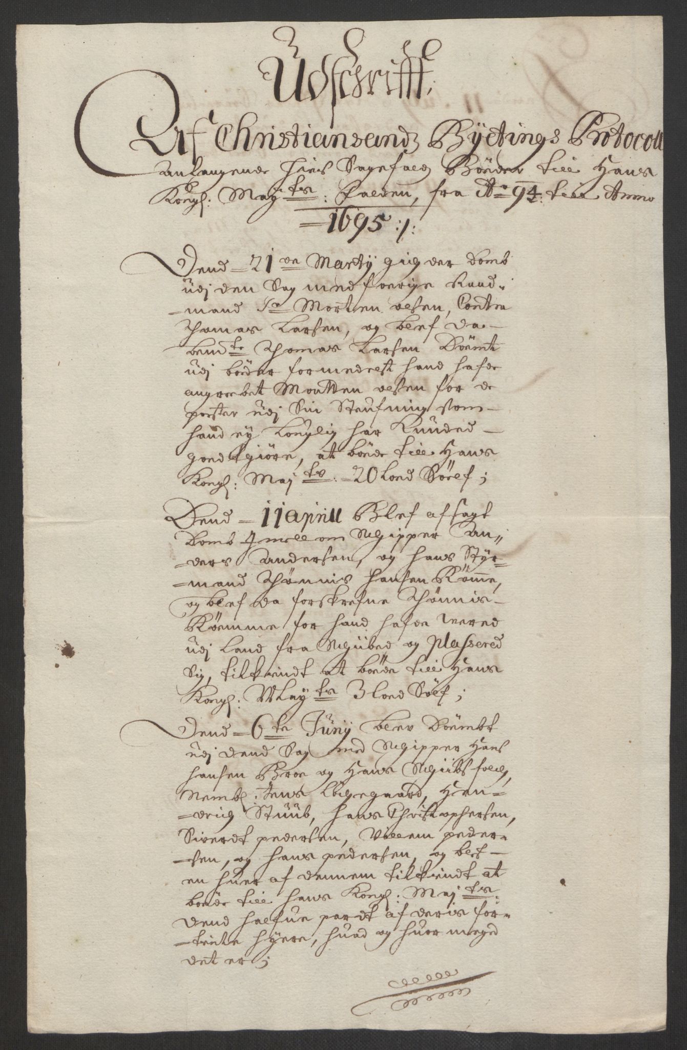 Rentekammeret inntil 1814, Reviderte regnskaper, Byregnskaper, AV/RA-EA-4066/R/Rm/L0285: [M18] Sikt og sakefall, 1681-1718, p. 214