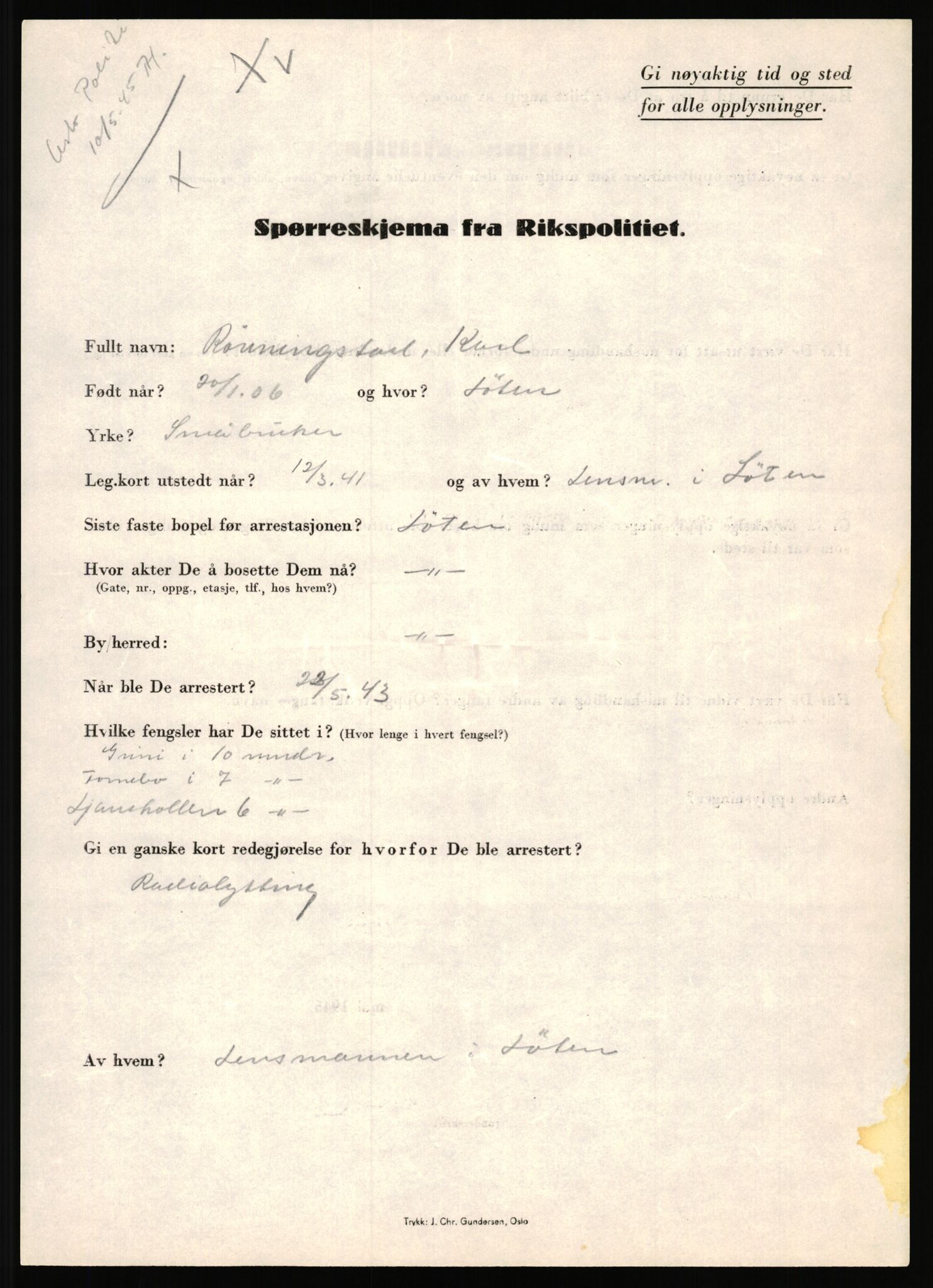 Rikspolitisjefen, AV/RA-S-1560/L/L0014: Pettersen, Aksel - Savosnick, Ernst, 1940-1945, p. 998