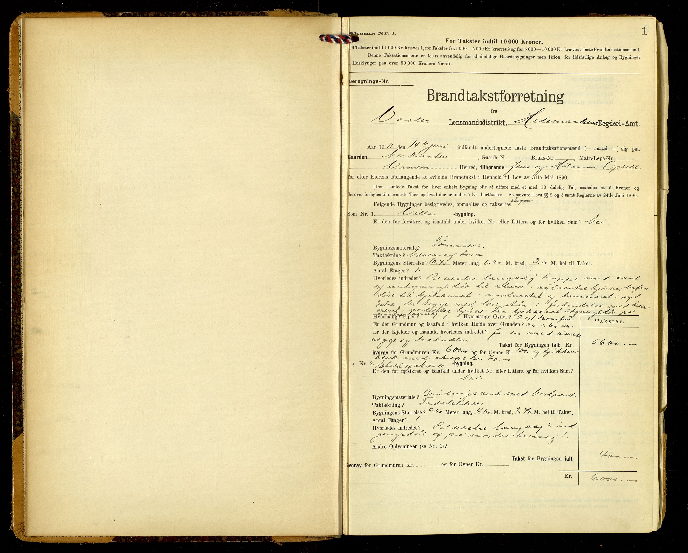 Norges Brannkasse, Våler, Hedmark, AV/SAH-NBRANV-019/F/L0016: Branntakstprotokoll, 1911-1913