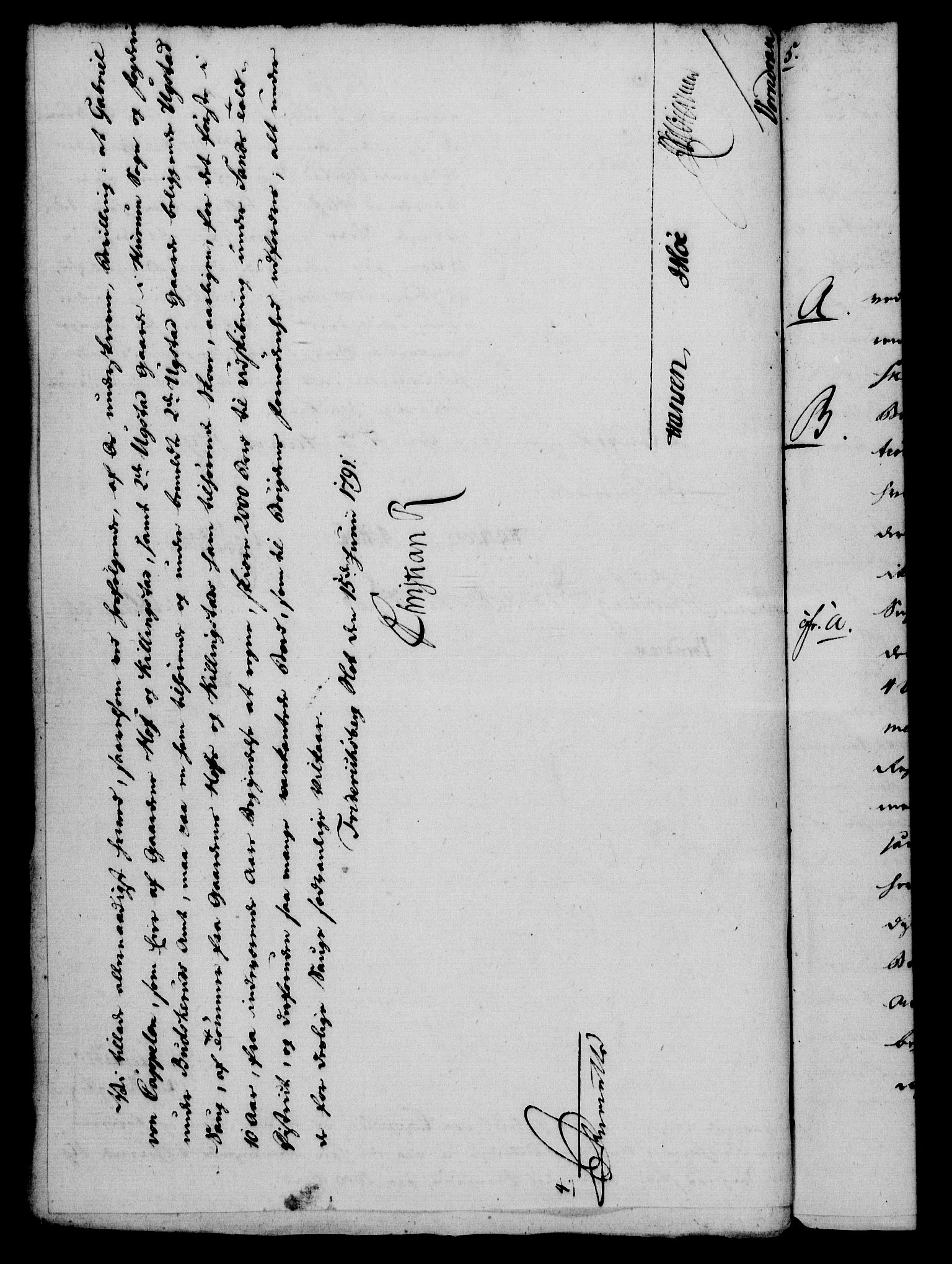 Rentekammeret, Kammerkanselliet, RA/EA-3111/G/Gf/Gfa/L0073: Norsk relasjons- og resolusjonsprotokoll (merket RK 52.73), 1791, p. 219
