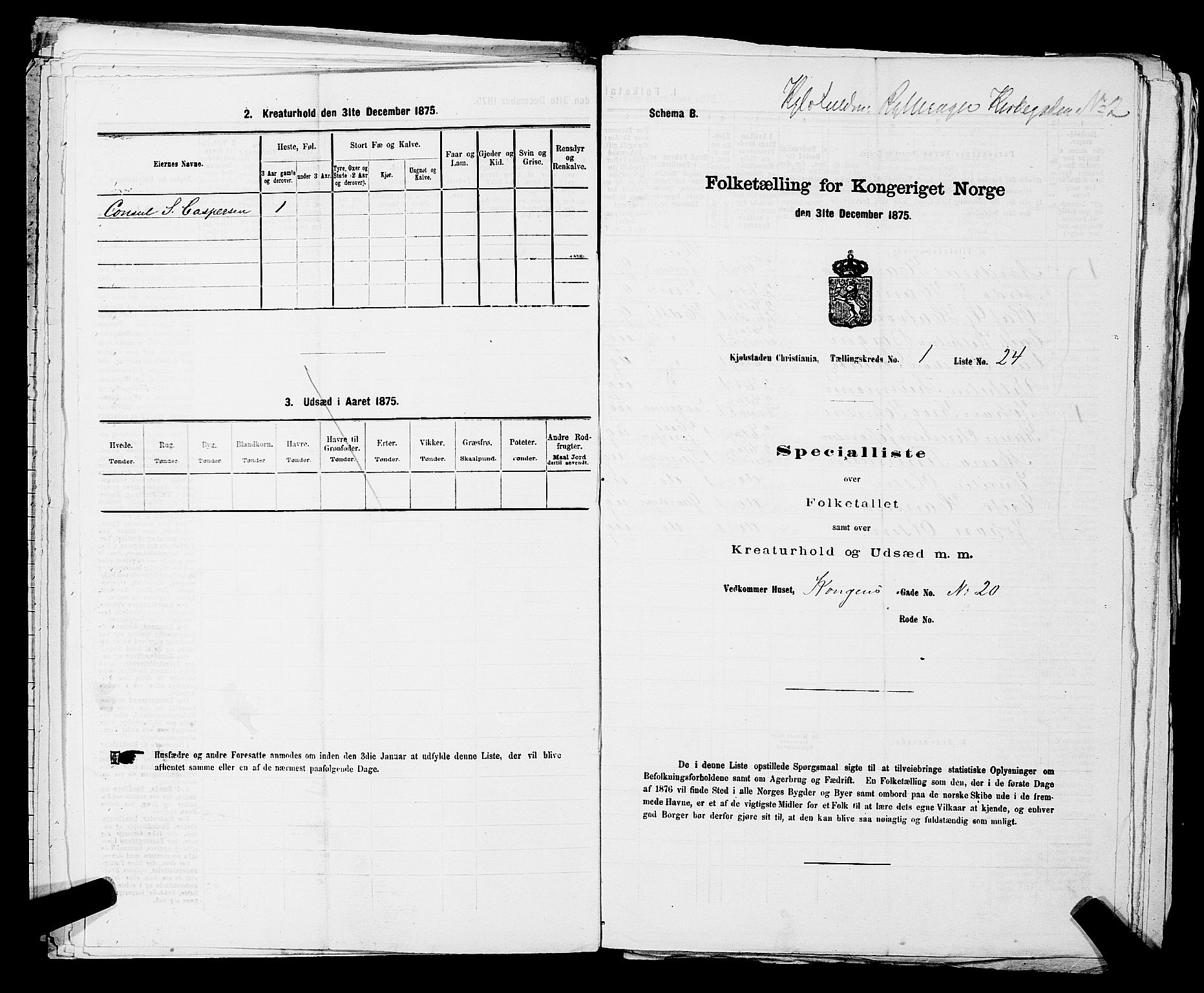 RA, 1875 census for 0301 Kristiania, 1875, p. 159