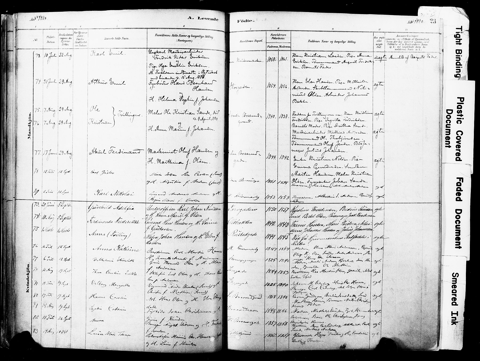 Horten kirkebøker, SAKO/A-348/F/Fa/L0003: Parish register (official) no. 3, 1878-1887, p. 23