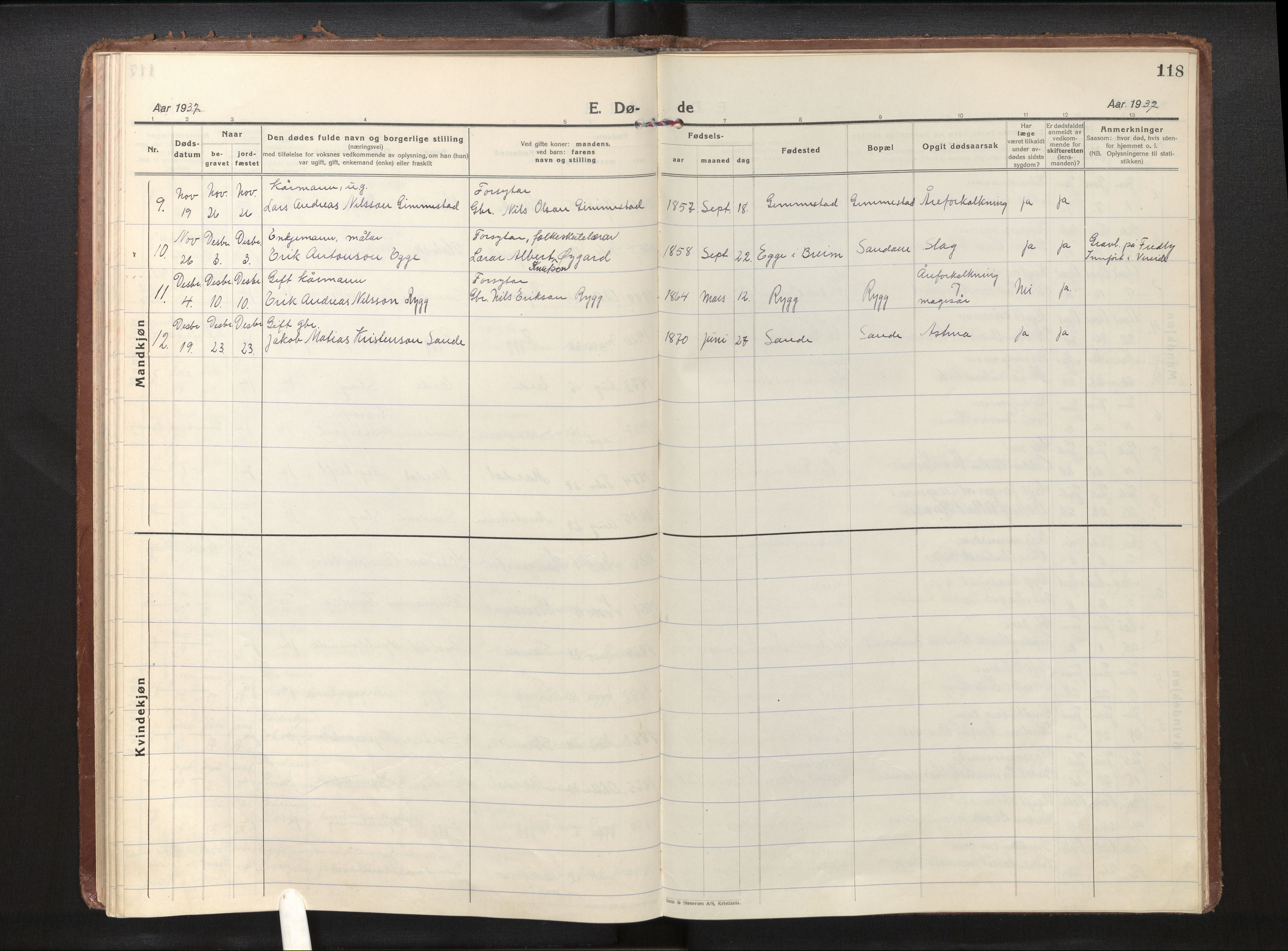 Gloppen sokneprestembete, AV/SAB-A-80101/H/Haa/Haad/L0003: Parish register (official) no. D 3, 1926-1950, p. 117b-118a